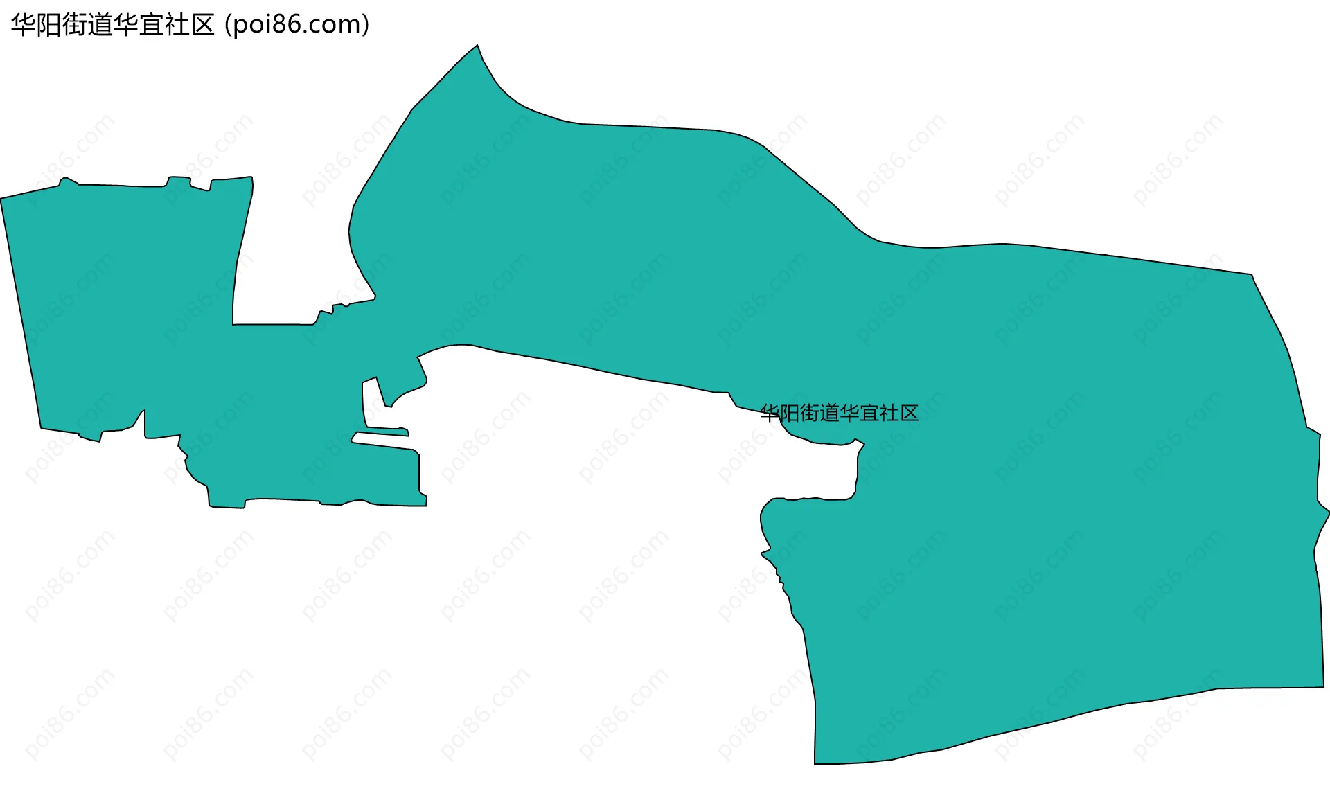 华阳街道华宜社区边界地图