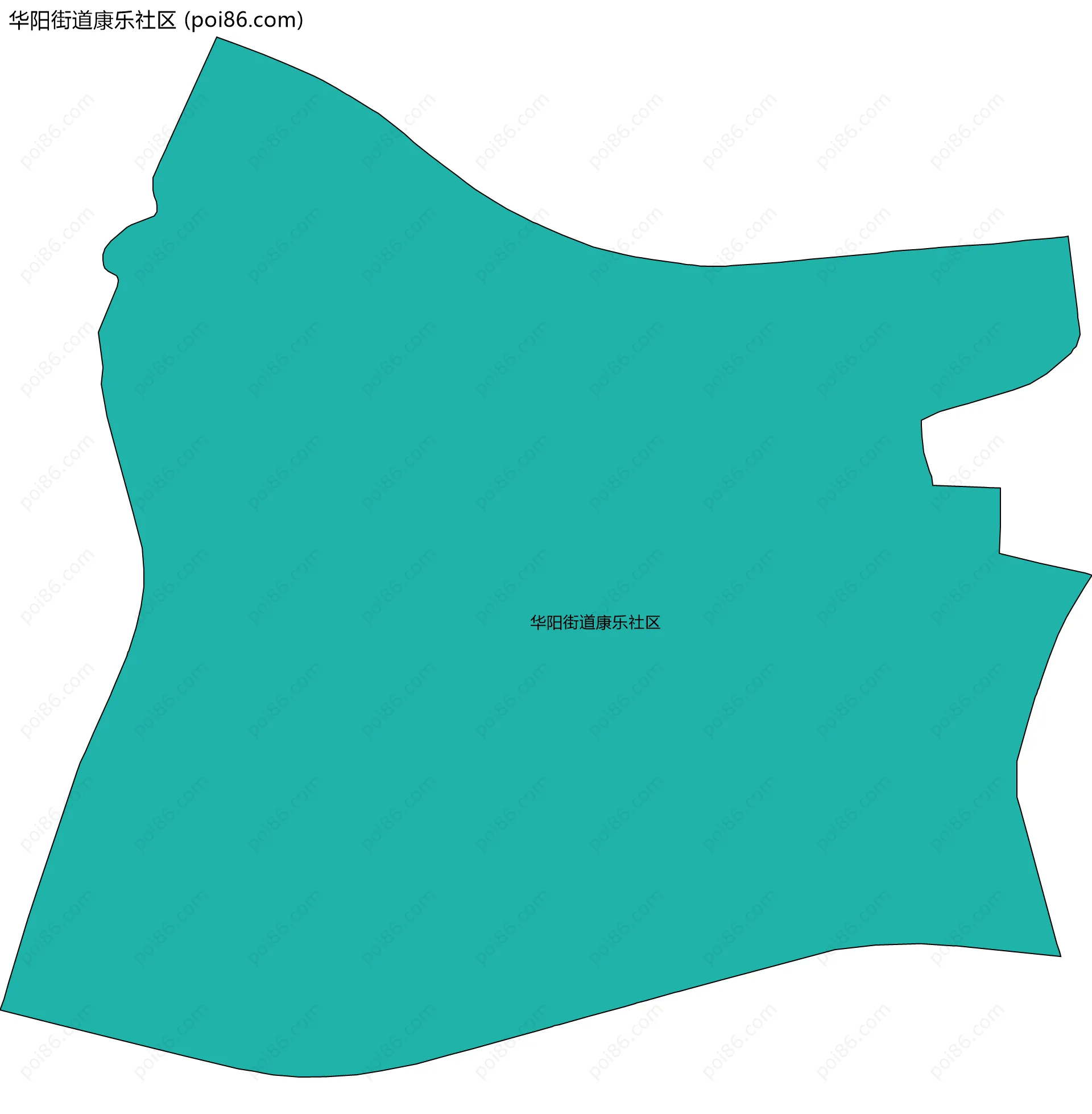 华阳街道康乐社区边界地图