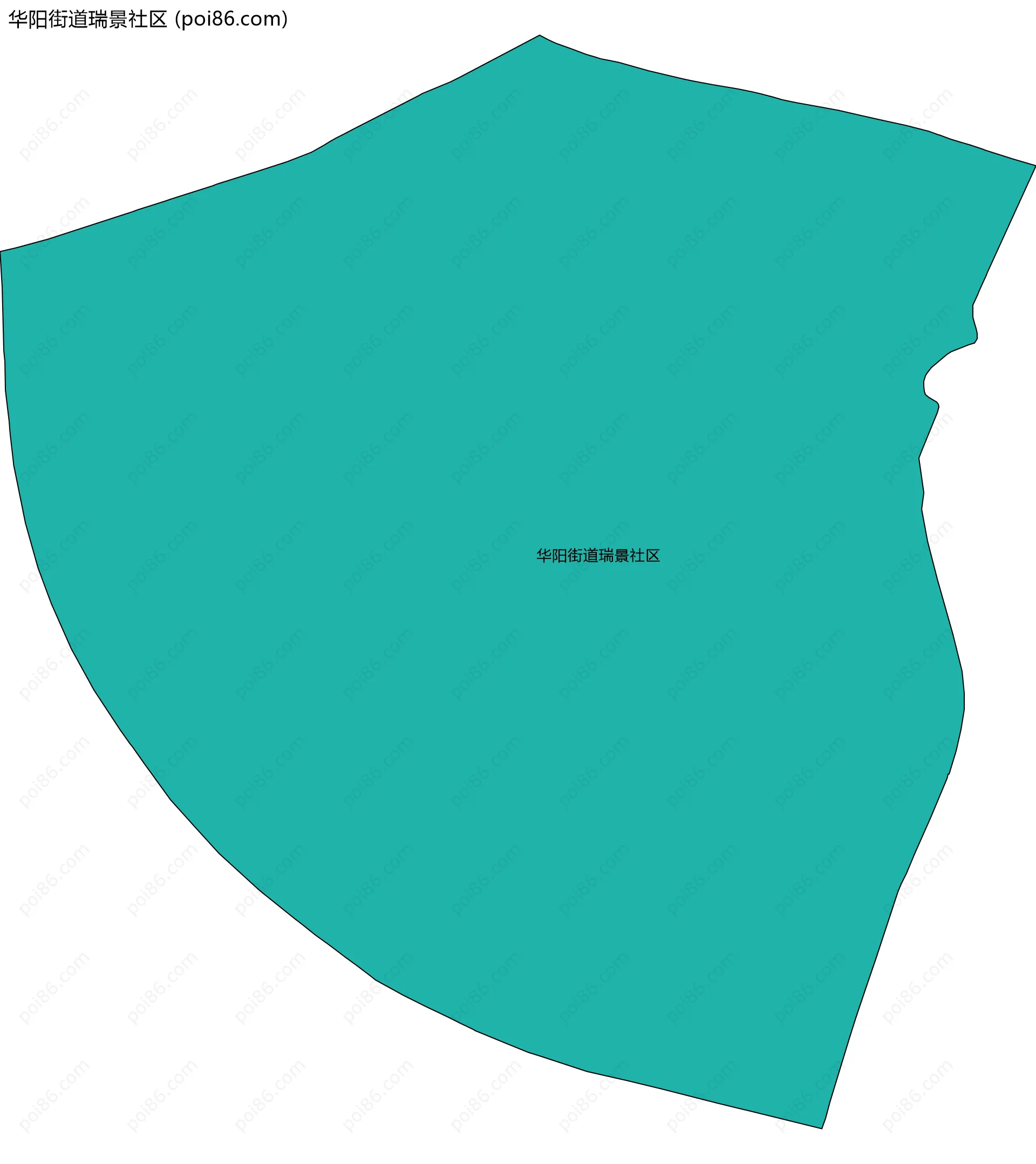 华阳街道瑞景社区边界地图