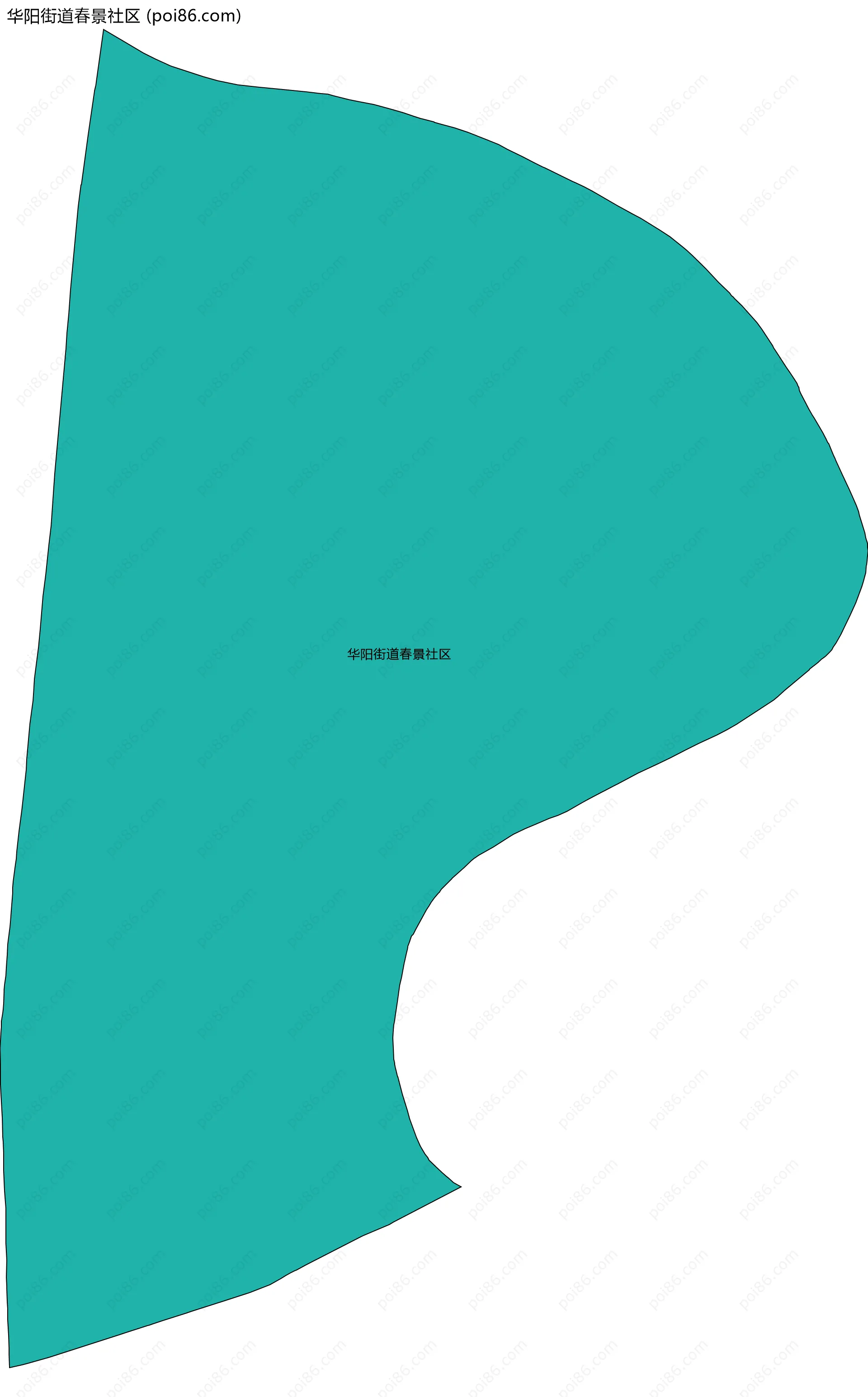 华阳街道春景社区边界地图