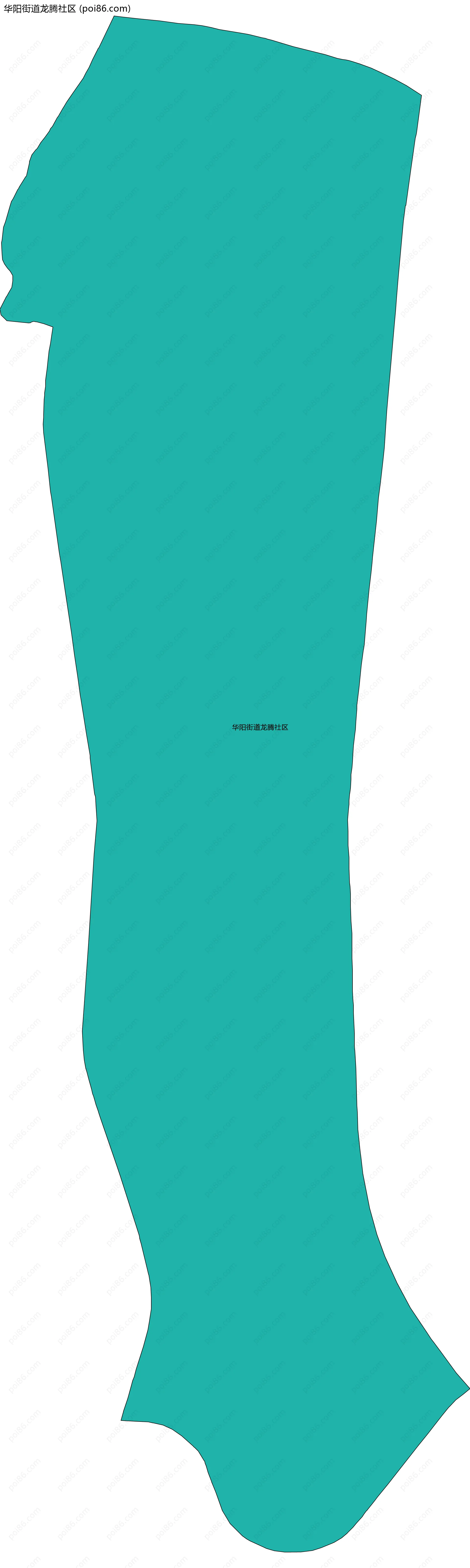 华阳街道龙腾社区边界地图