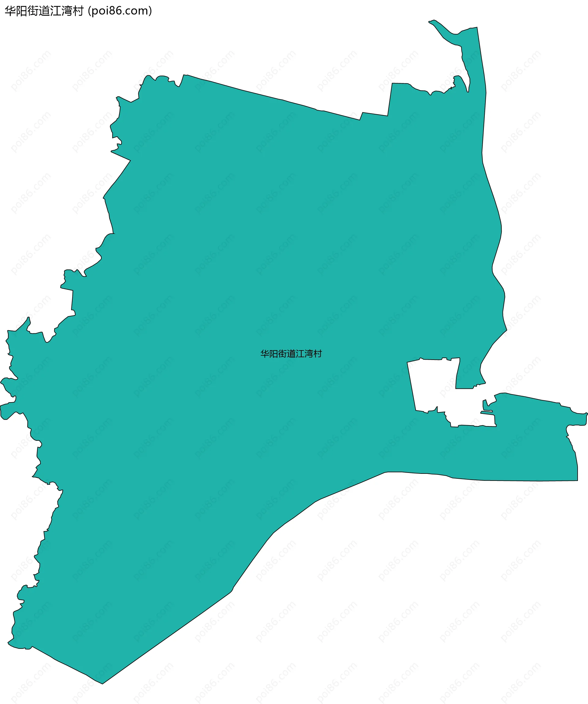 华阳街道江湾村边界地图