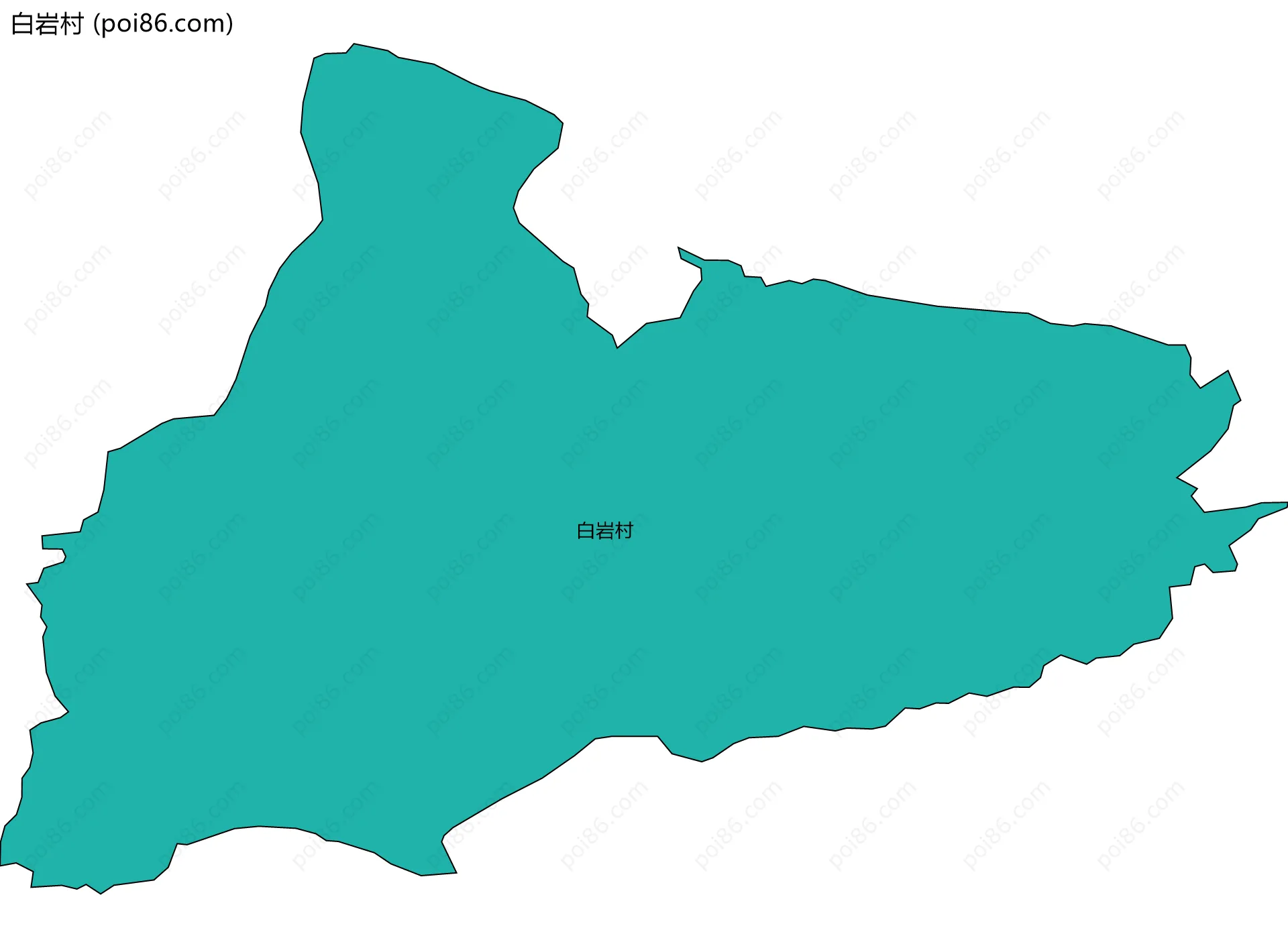 白岩村边界地图