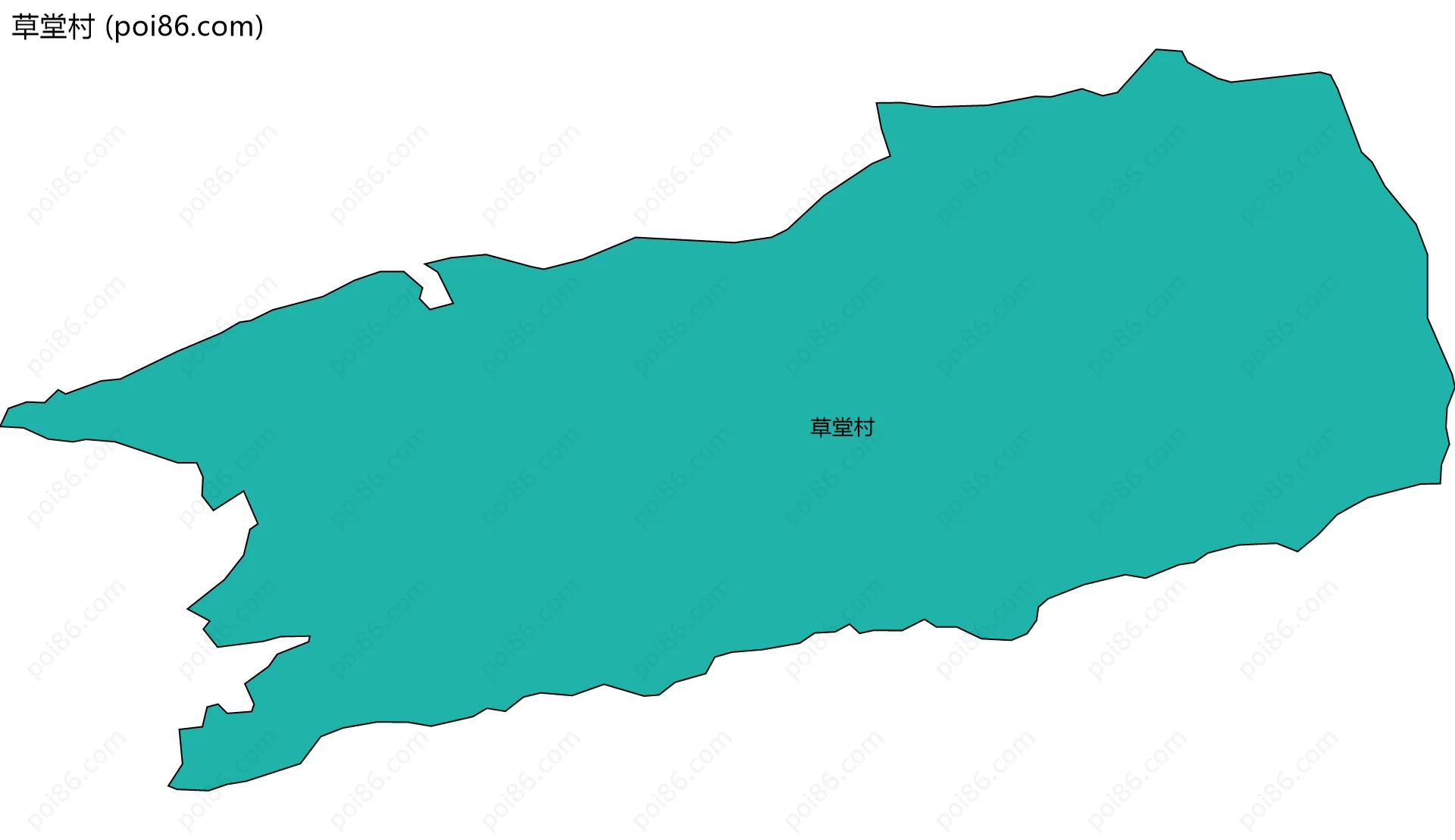 草堂村边界地图