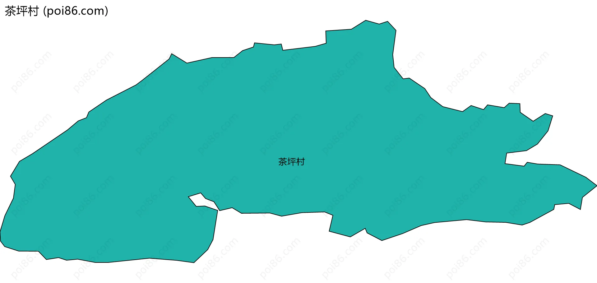 茶坪村边界地图