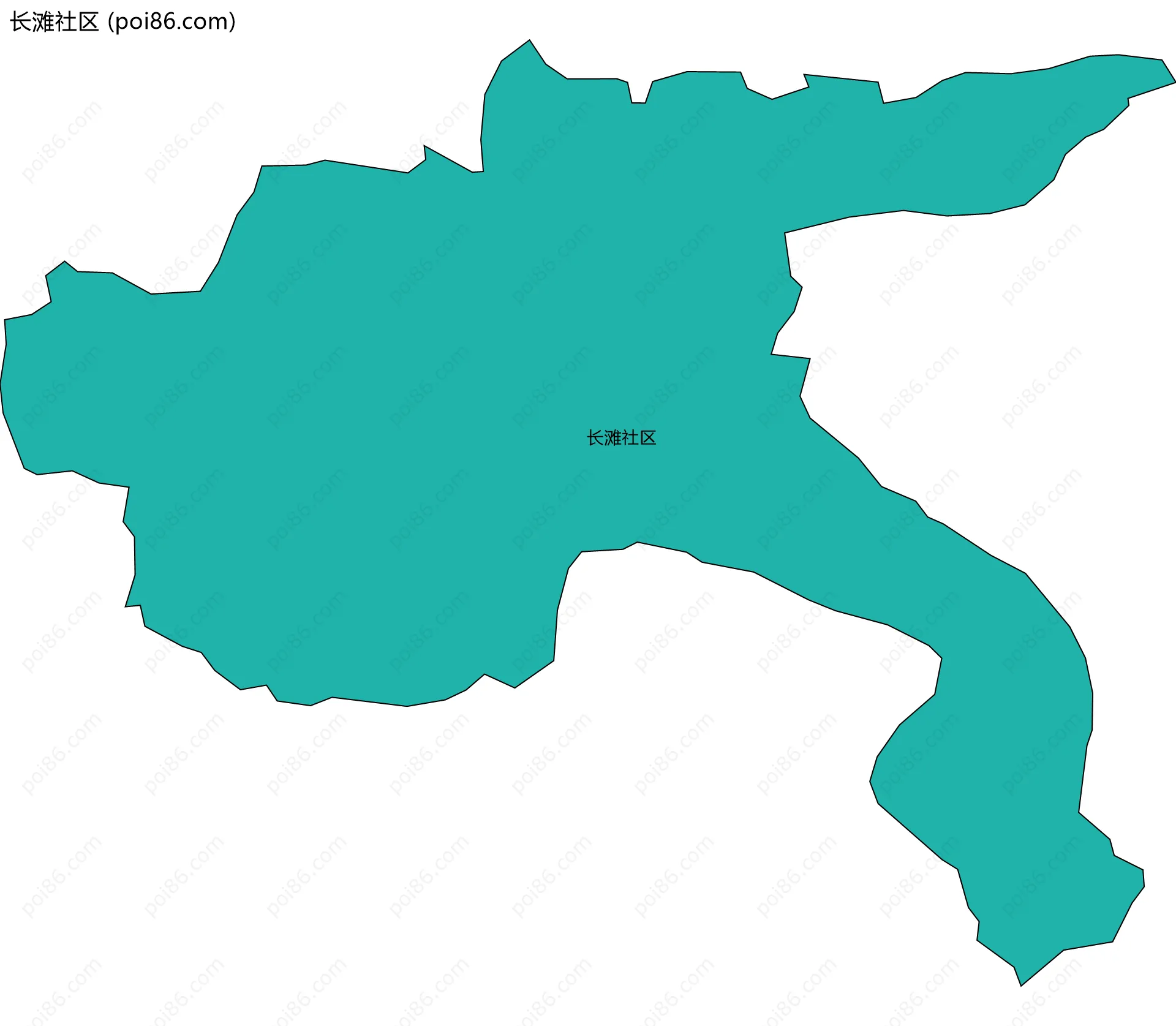 长滩社区边界地图