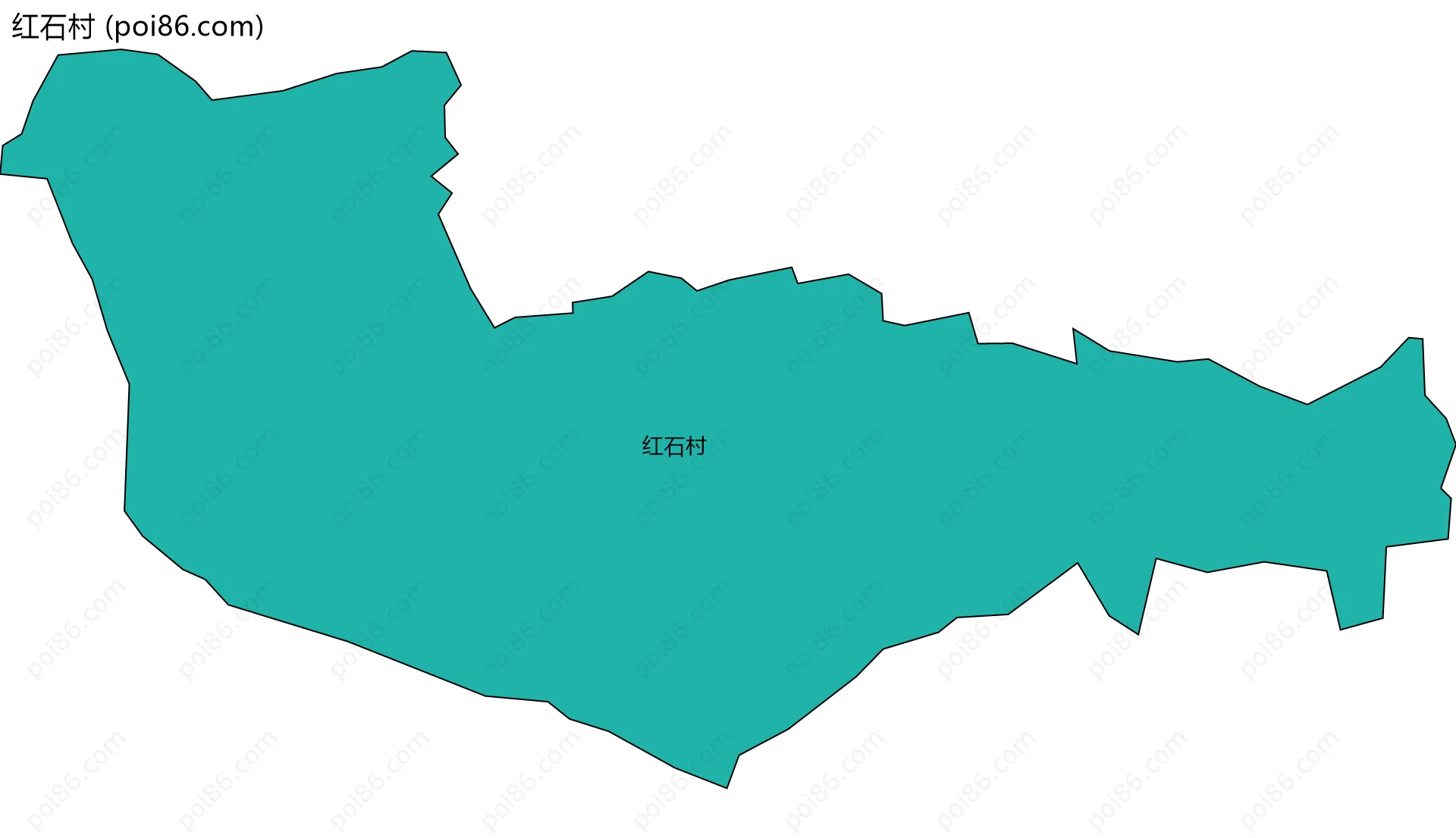 红石村边界地图