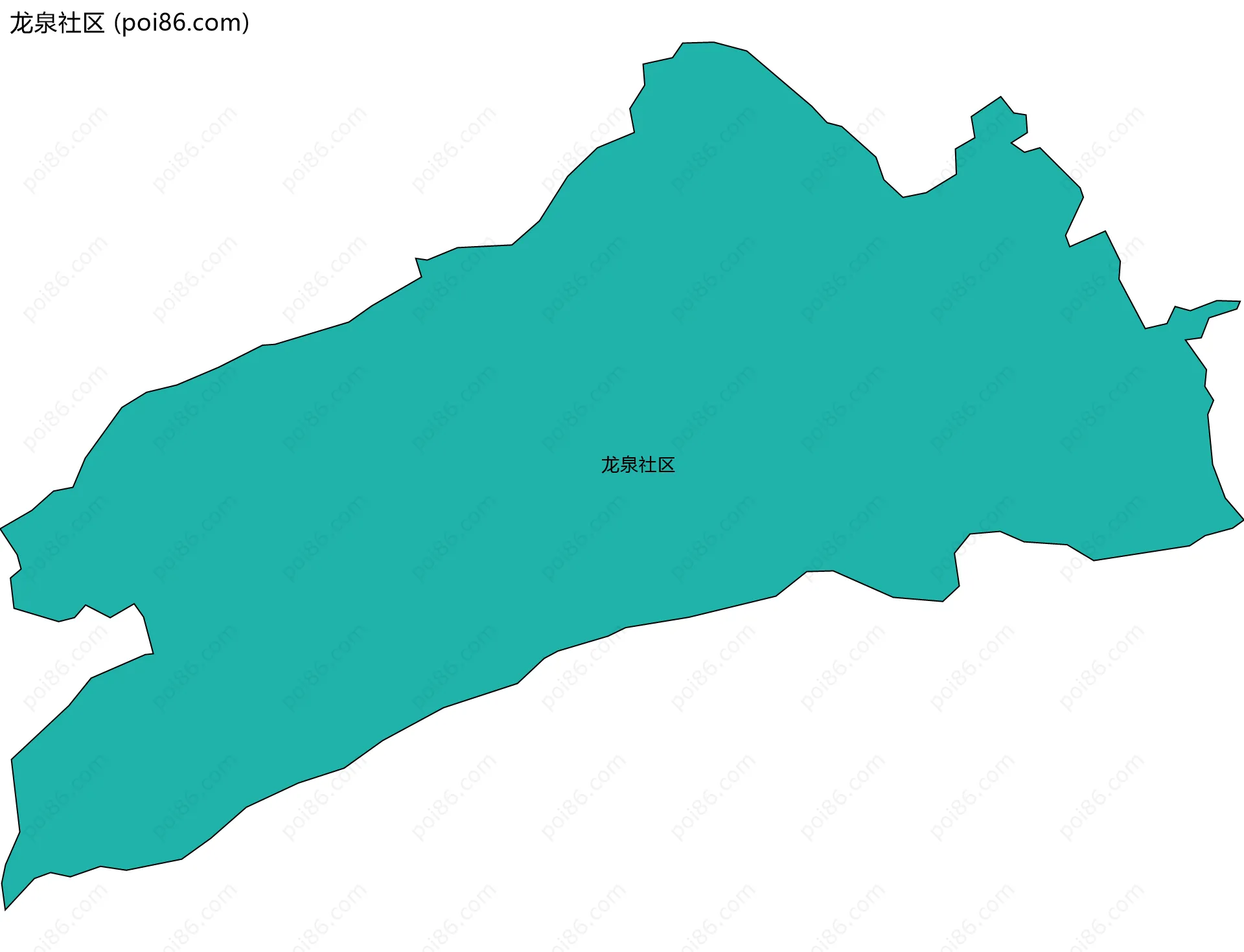 龙泉社区边界地图