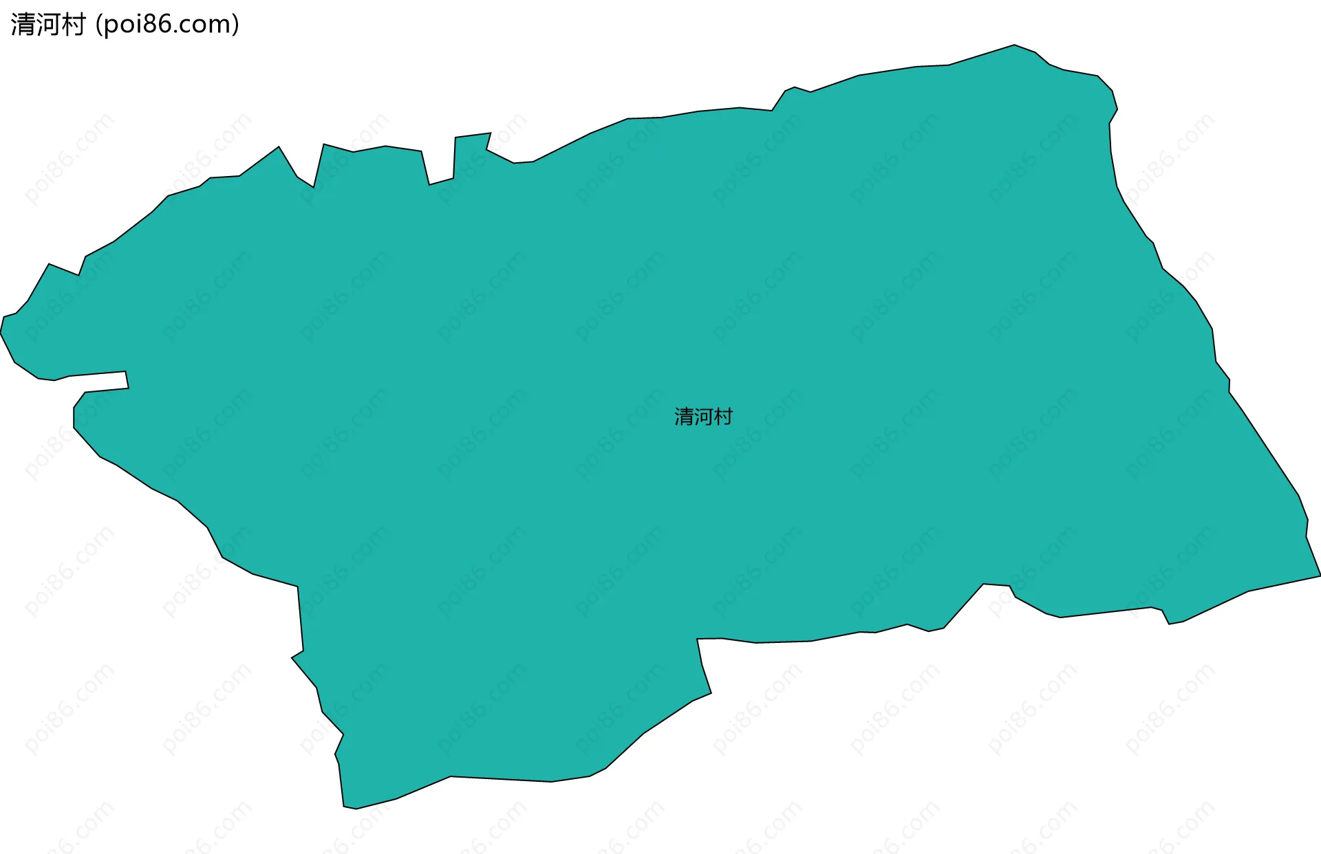 清河村边界地图