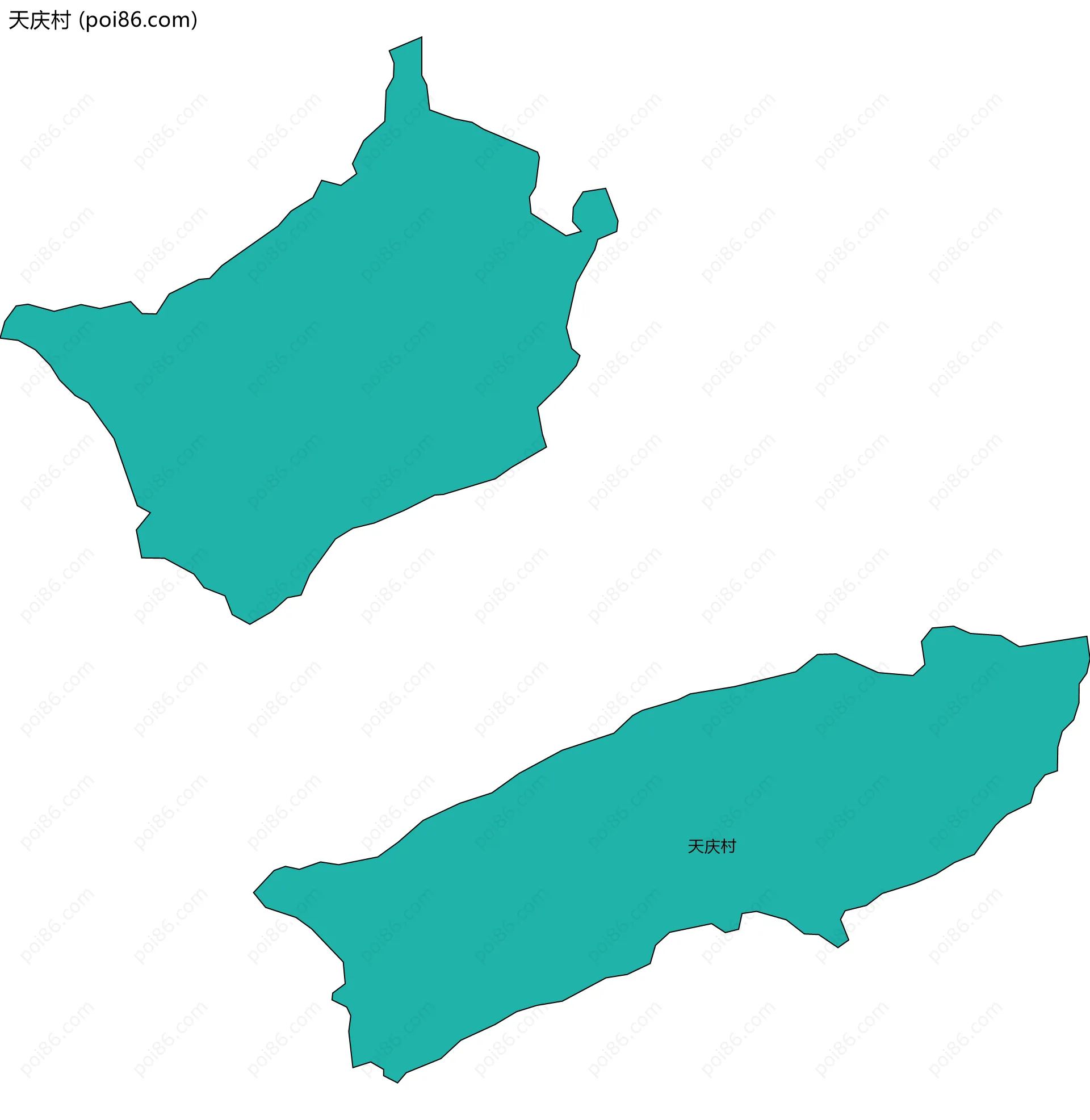 天庆村边界地图