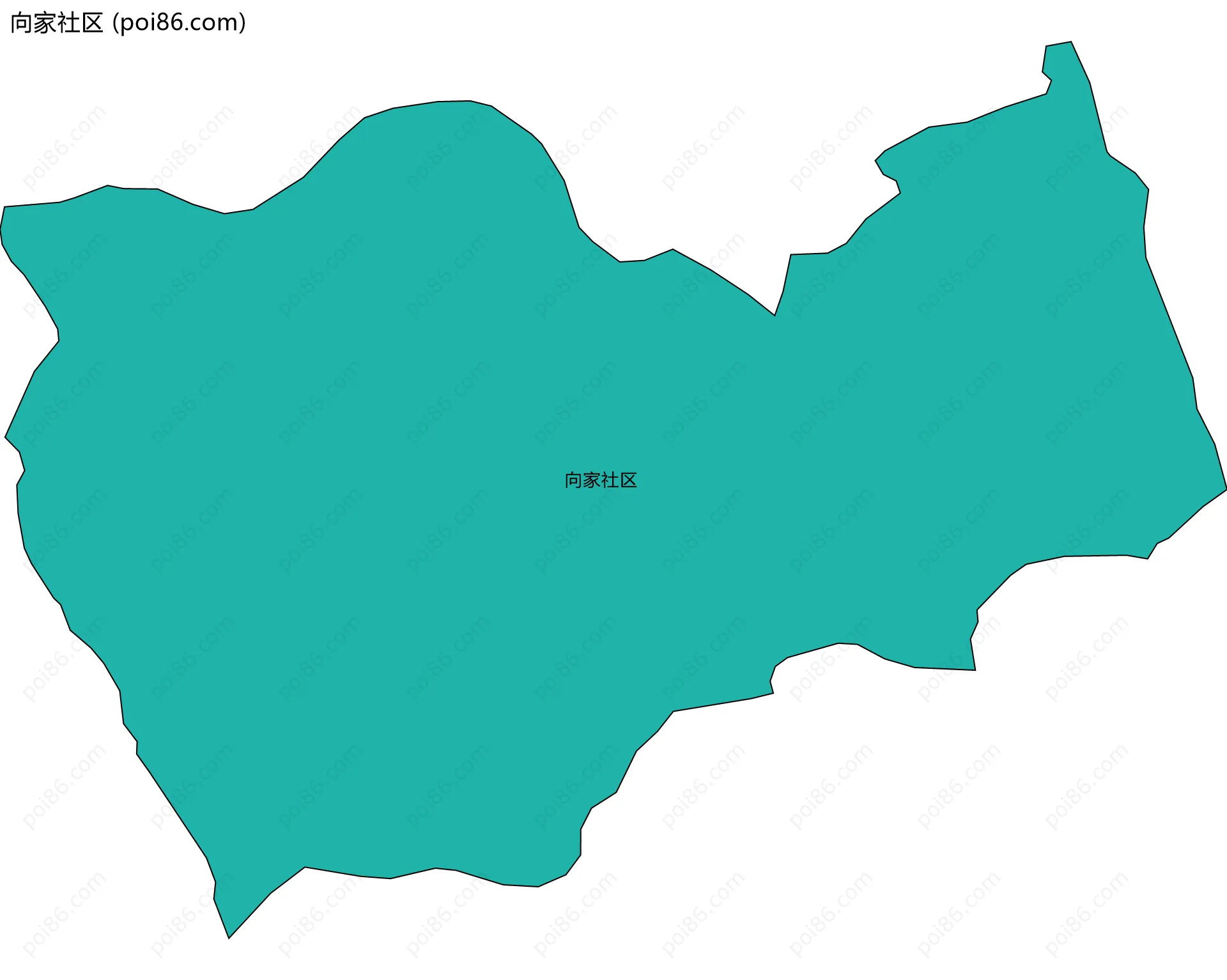 向家社区边界地图