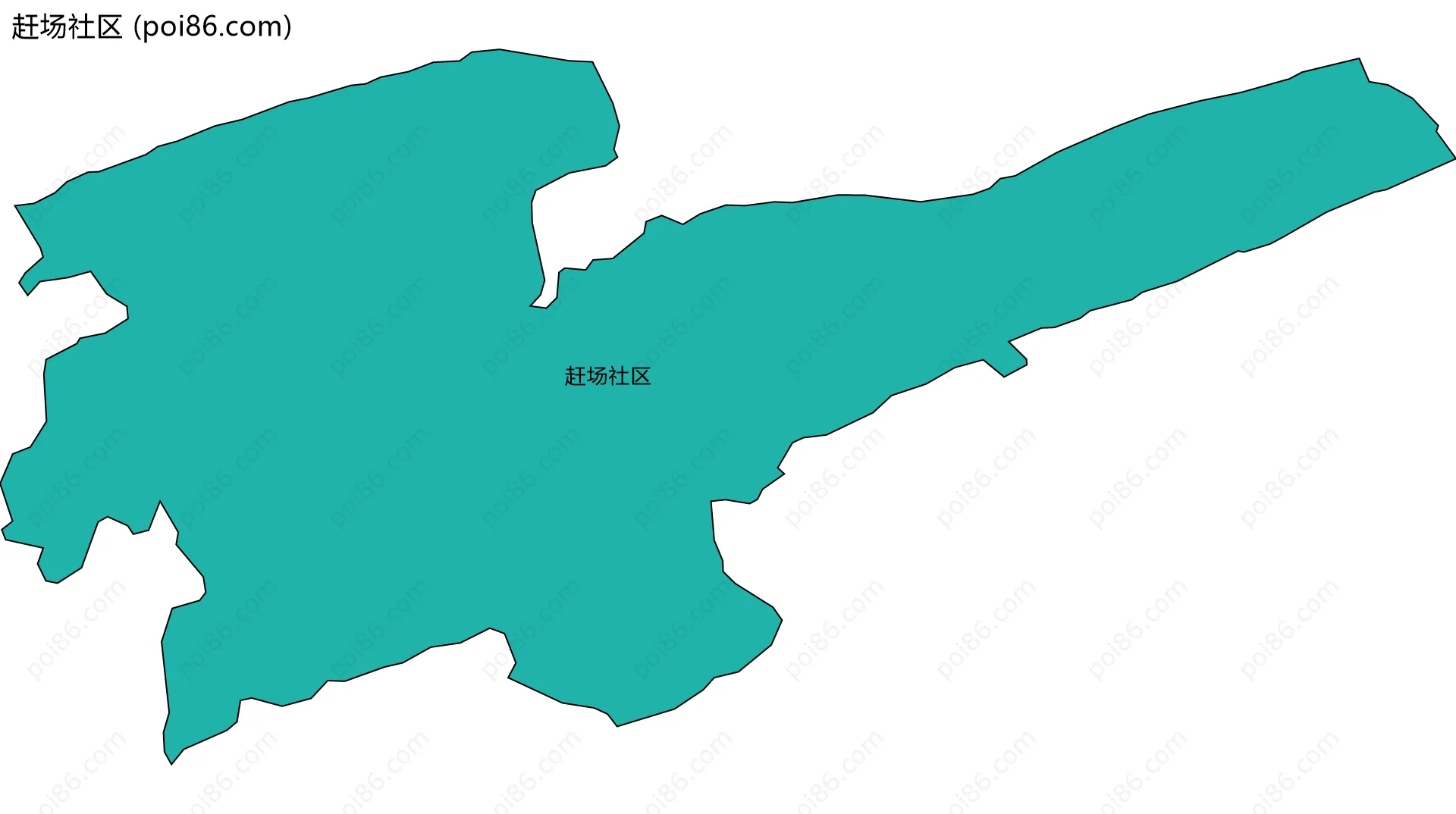 赶场社区边界地图