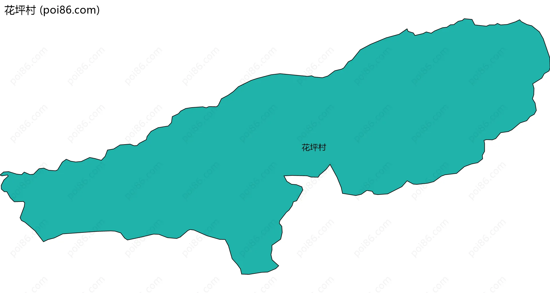 花坪村边界地图