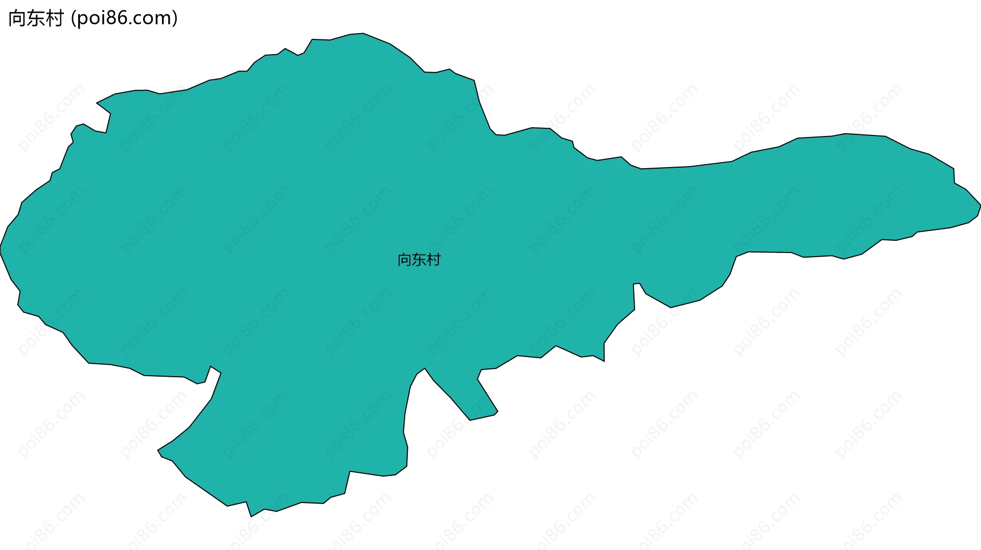 向东村边界地图