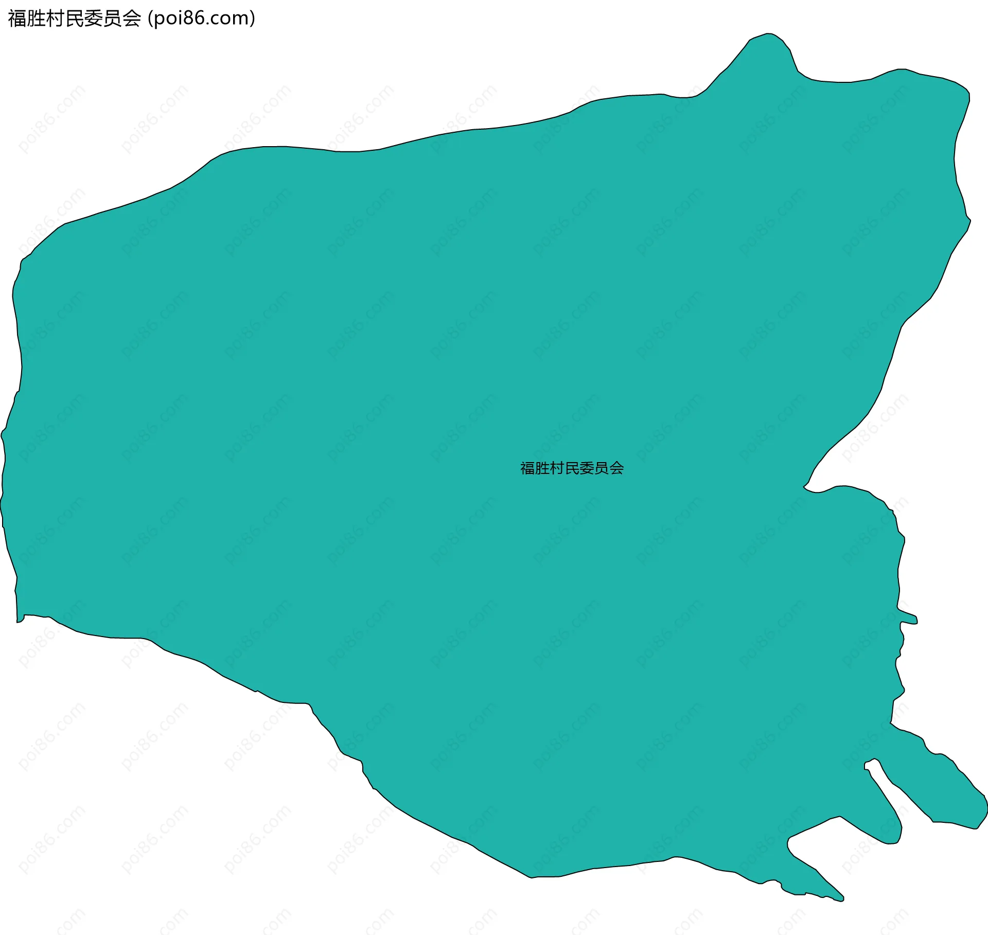 福胜村民委员会边界地图