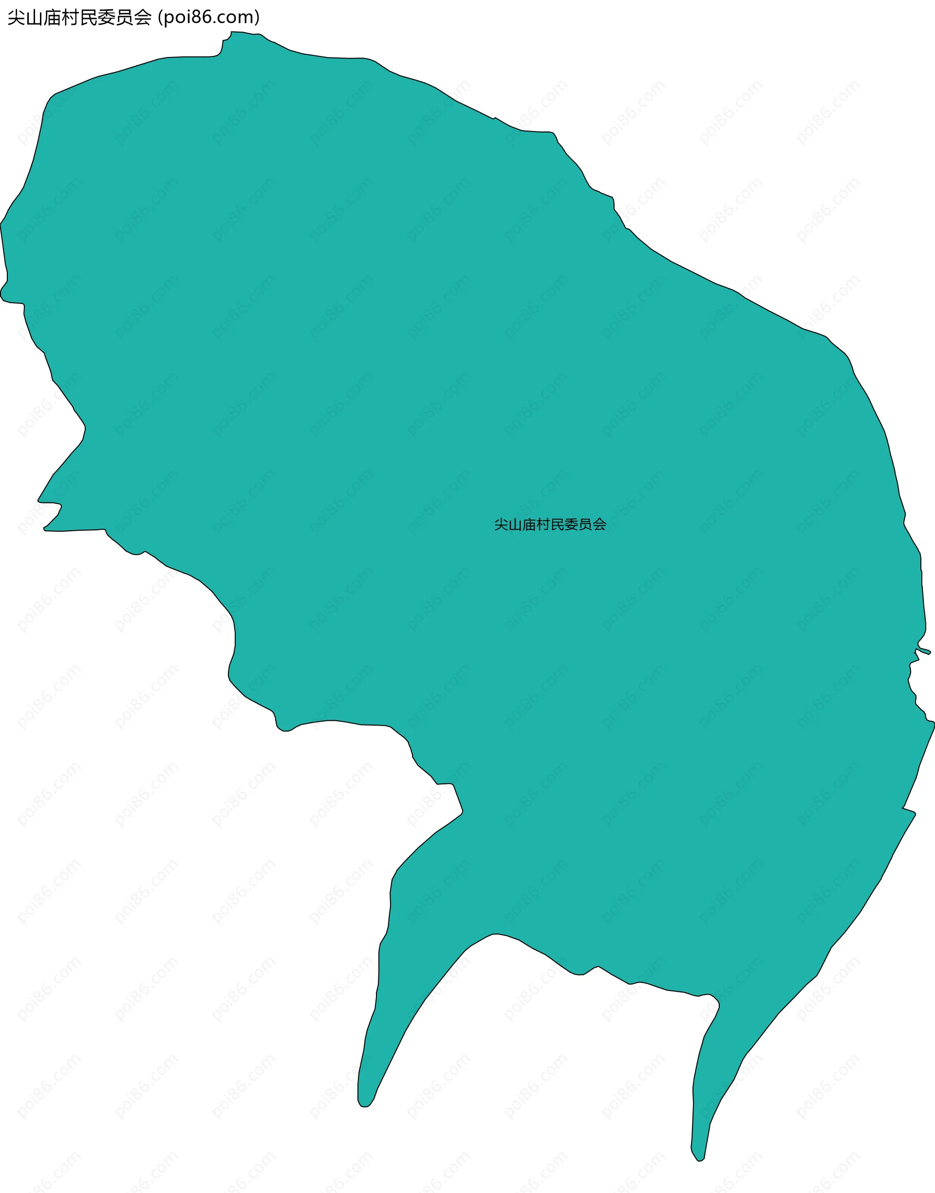 尖山庙村民委员会边界地图