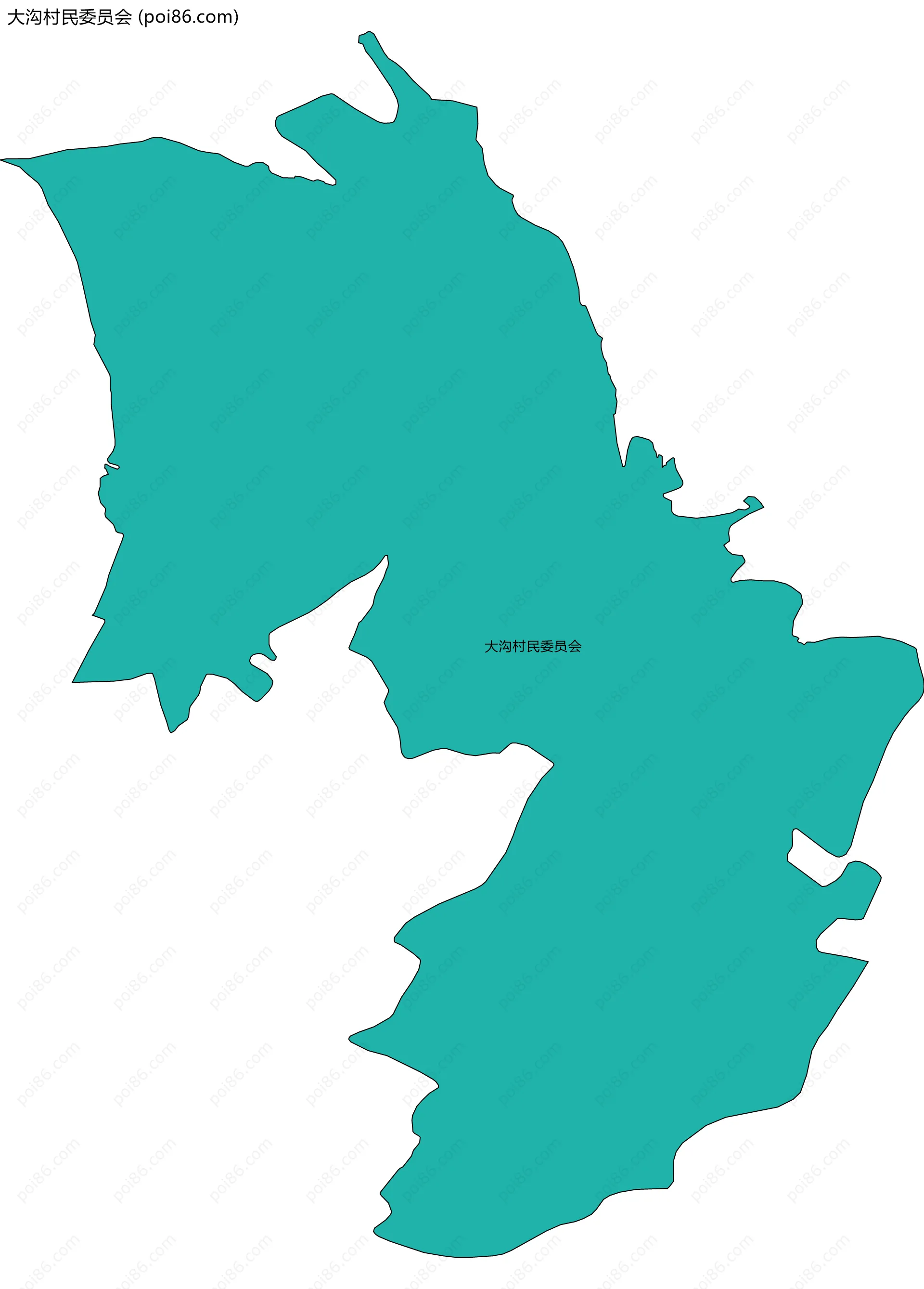 大沟村民委员会边界地图