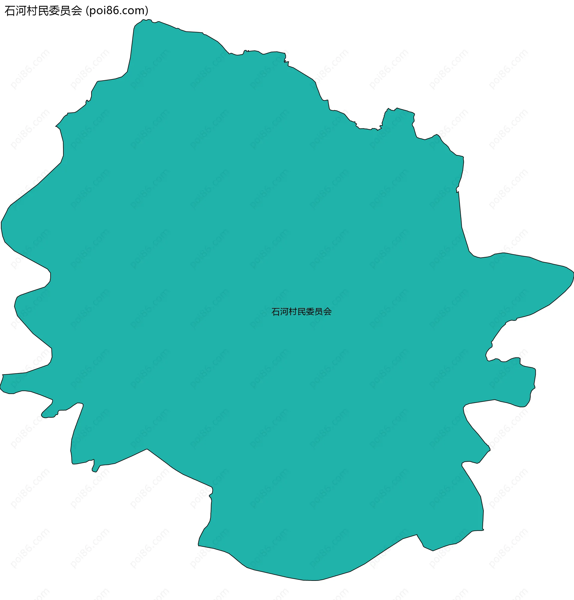 石河村民委员会边界地图