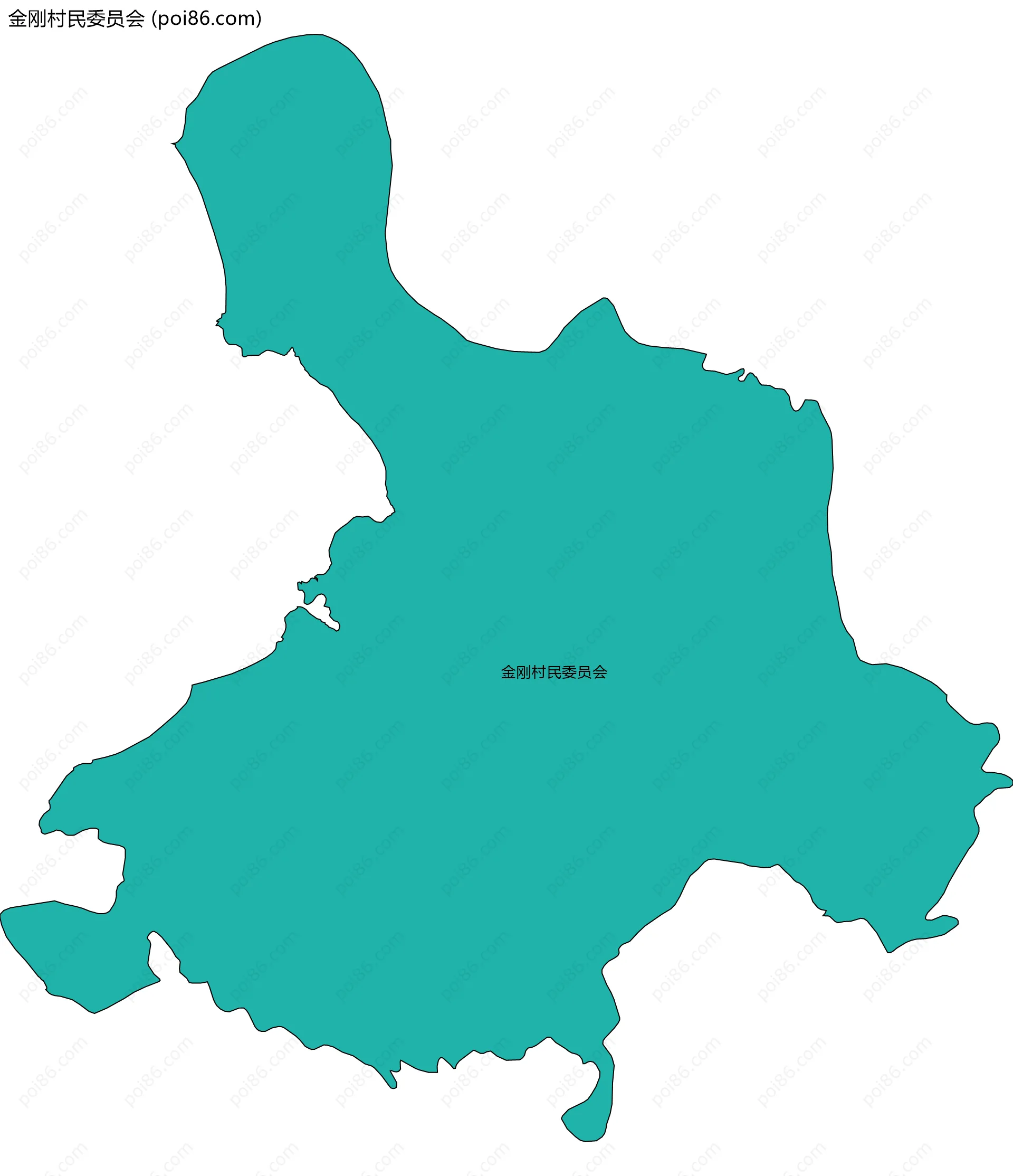 金刚村民委员会边界地图
