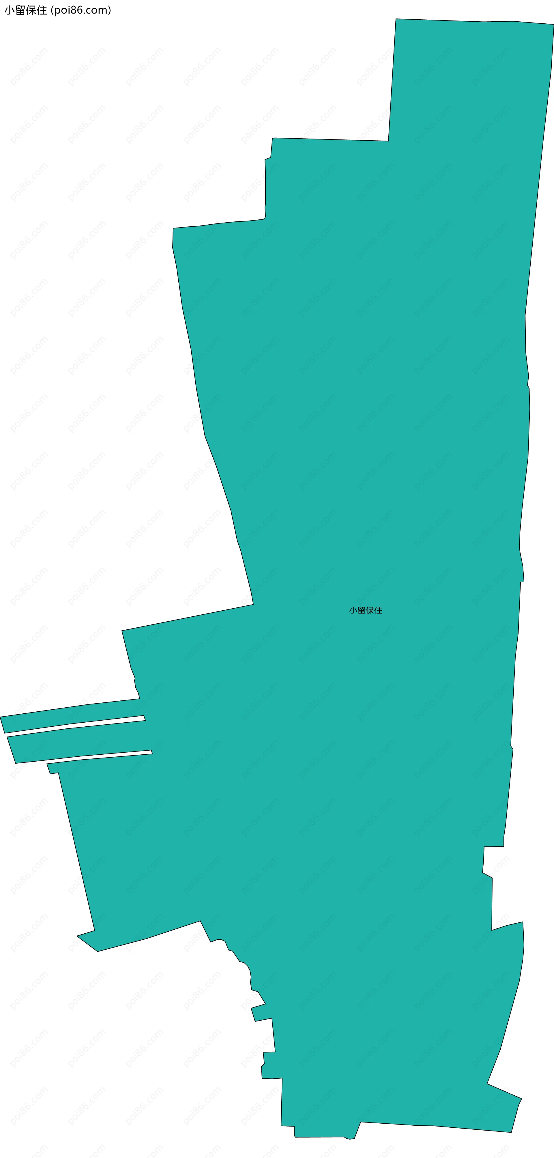小留保住边界地图