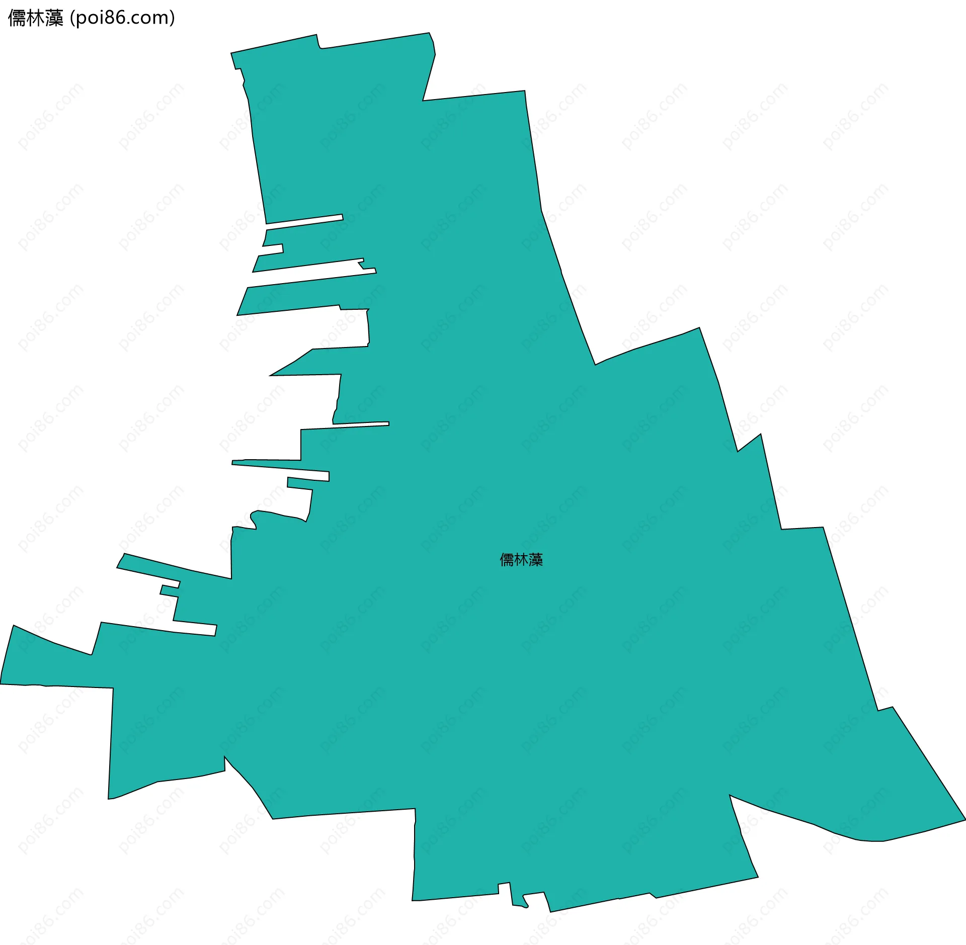 儒林藻边界地图