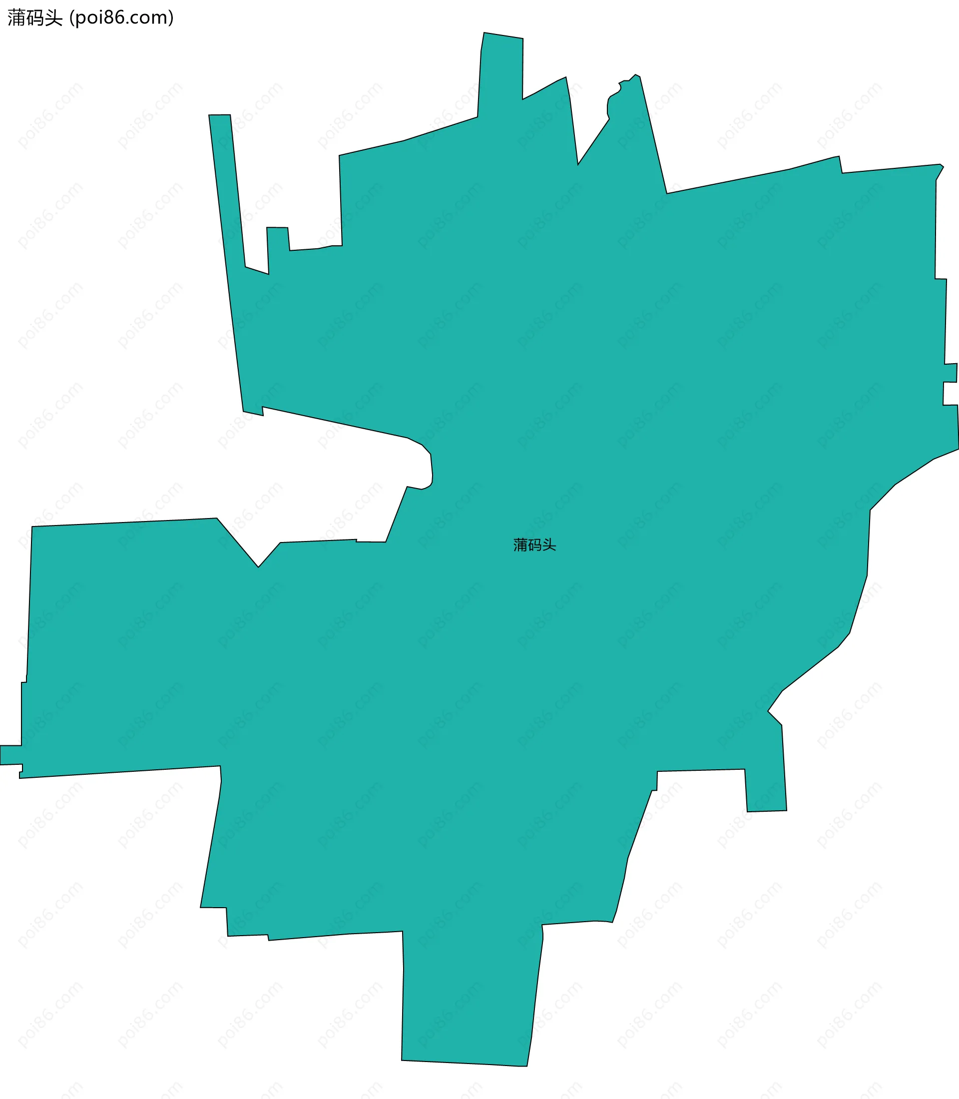 蒲码头边界地图