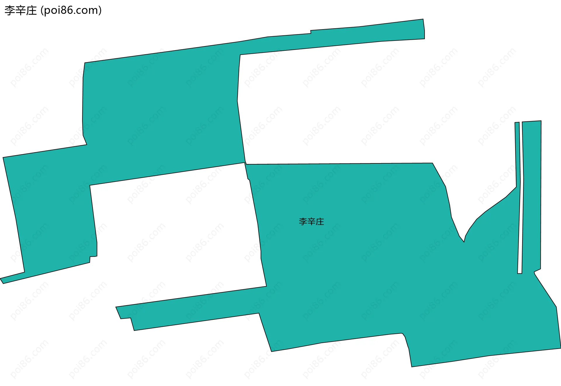 李辛庄边界地图