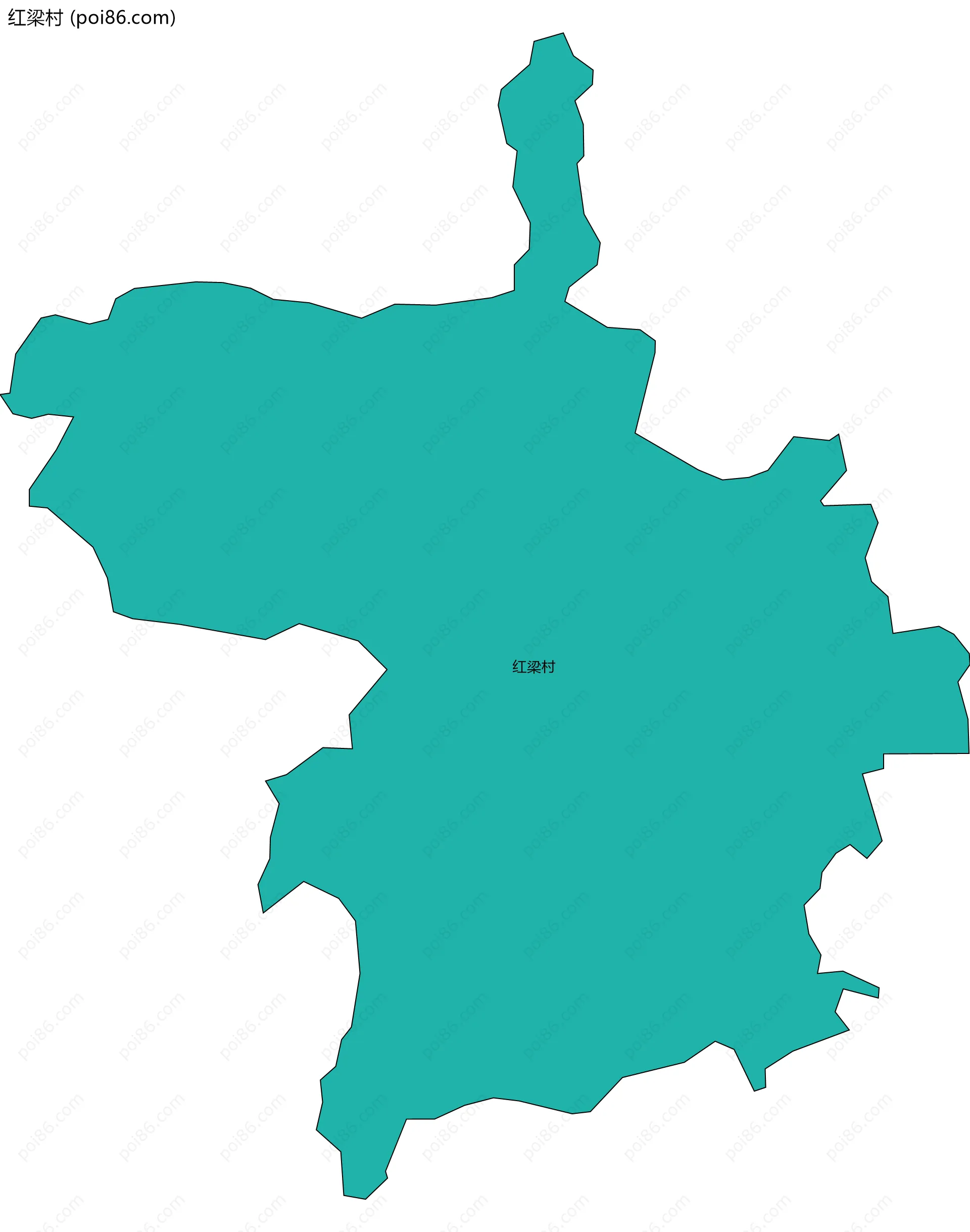 红梁村边界地图