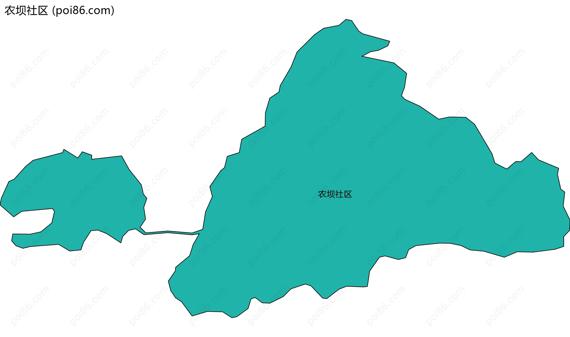 农坝社区边界地图