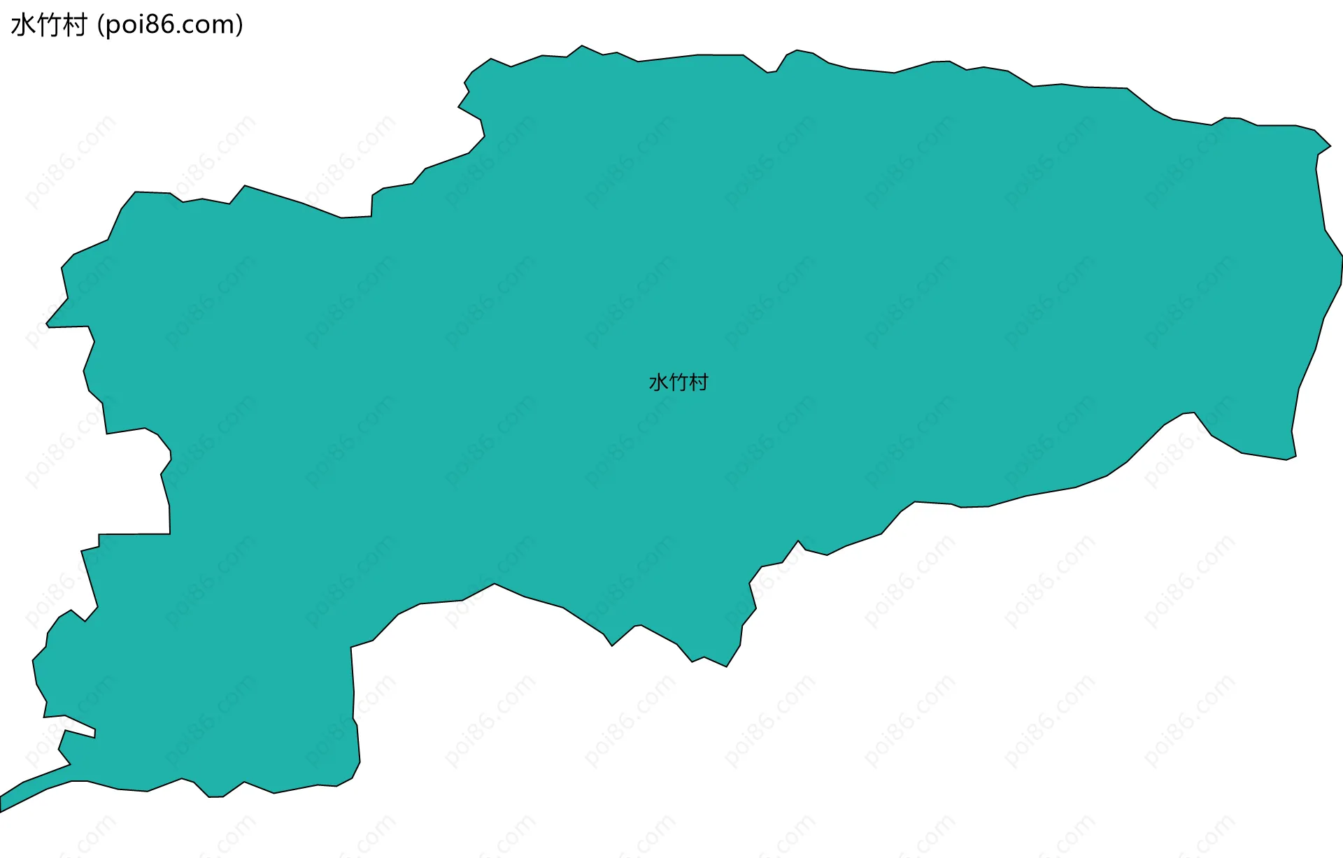 水竹村边界地图
