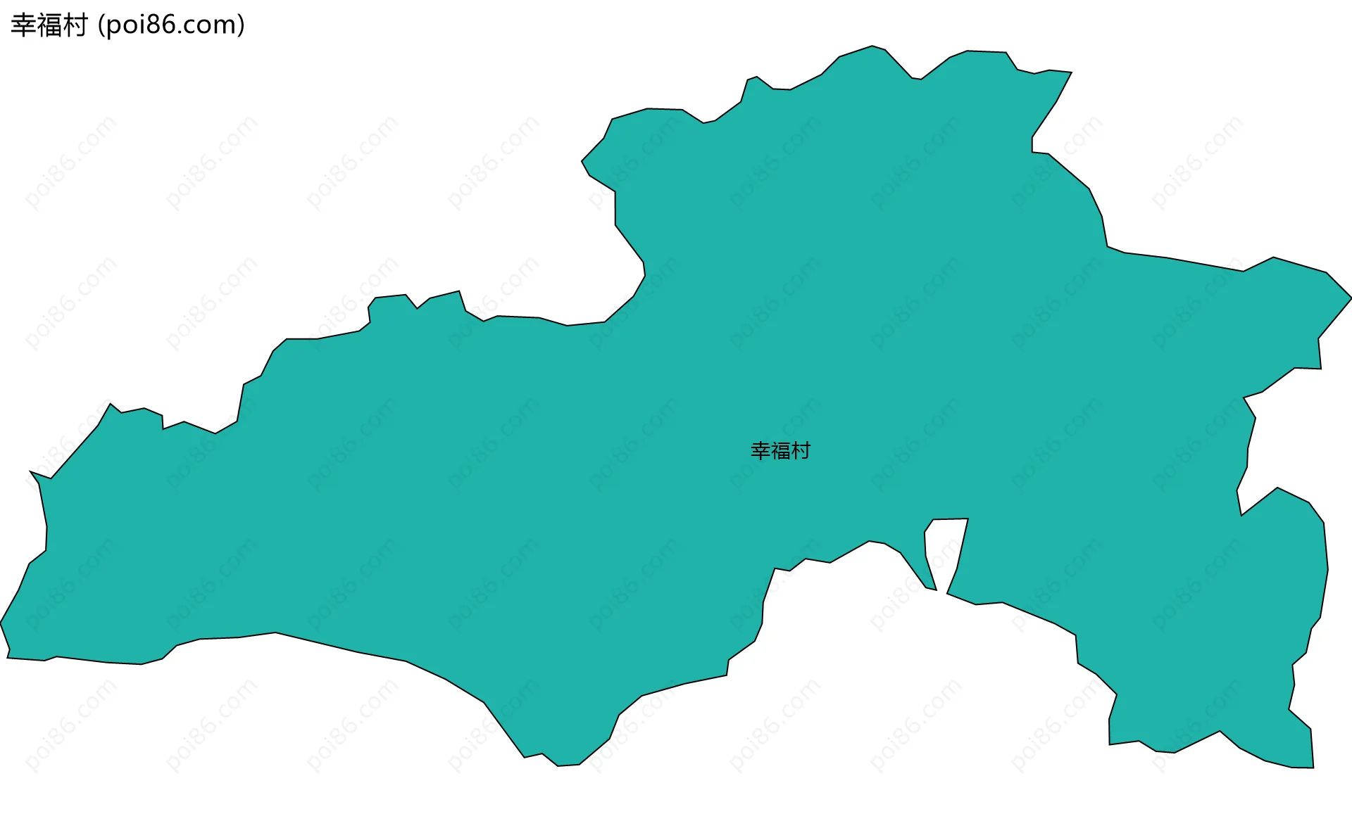 幸福村边界地图