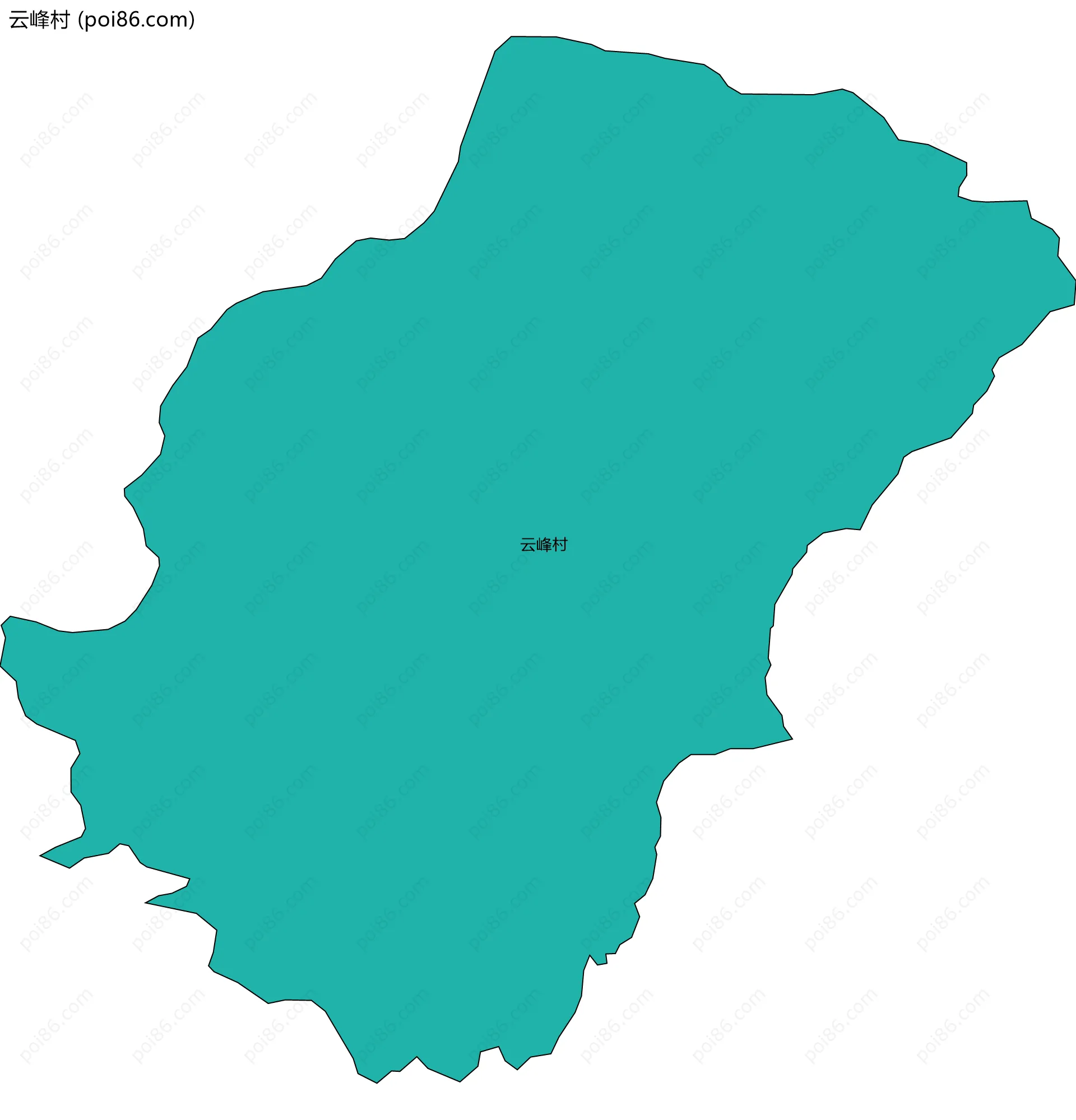 云峰村边界地图