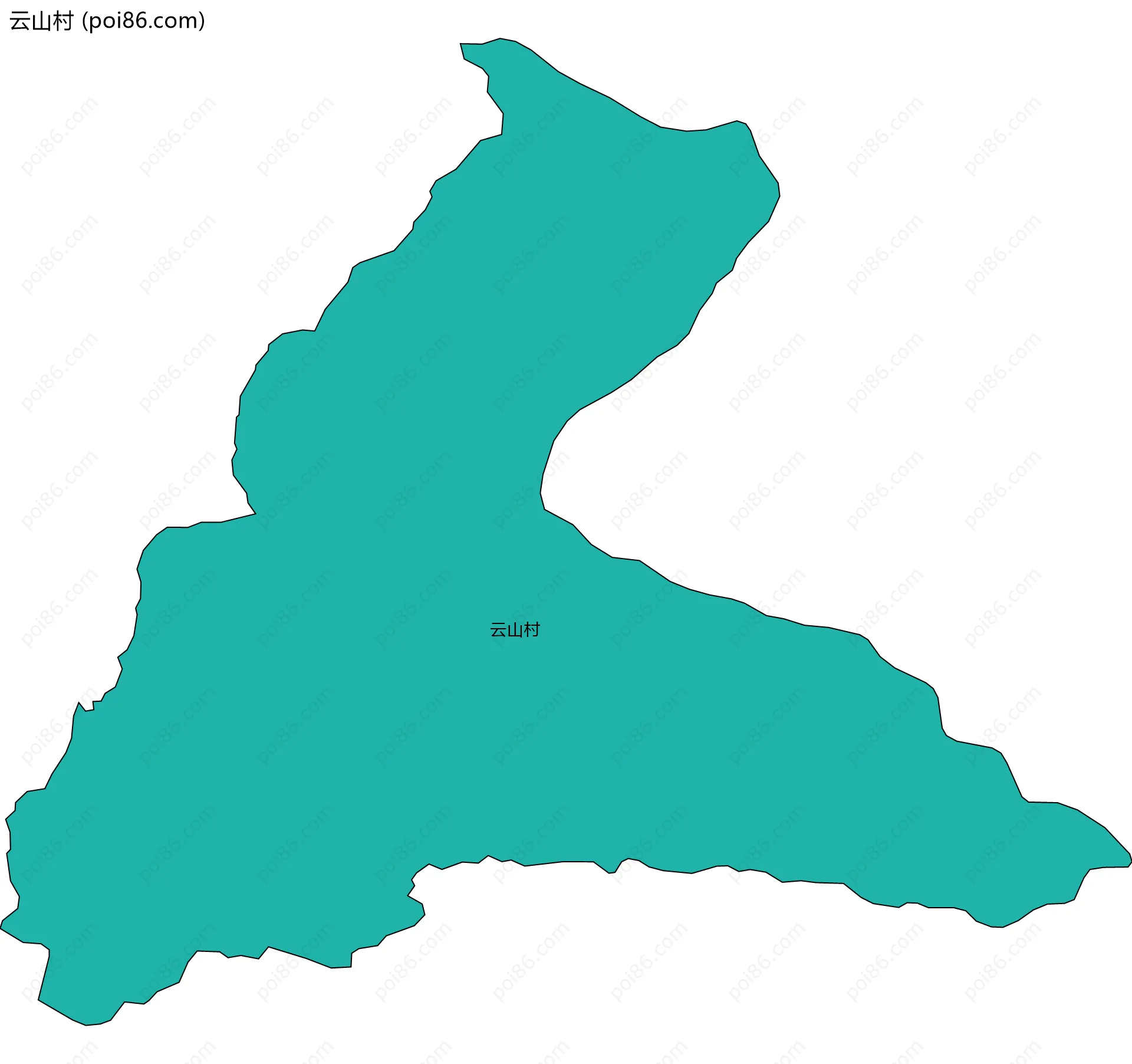 云山村边界地图