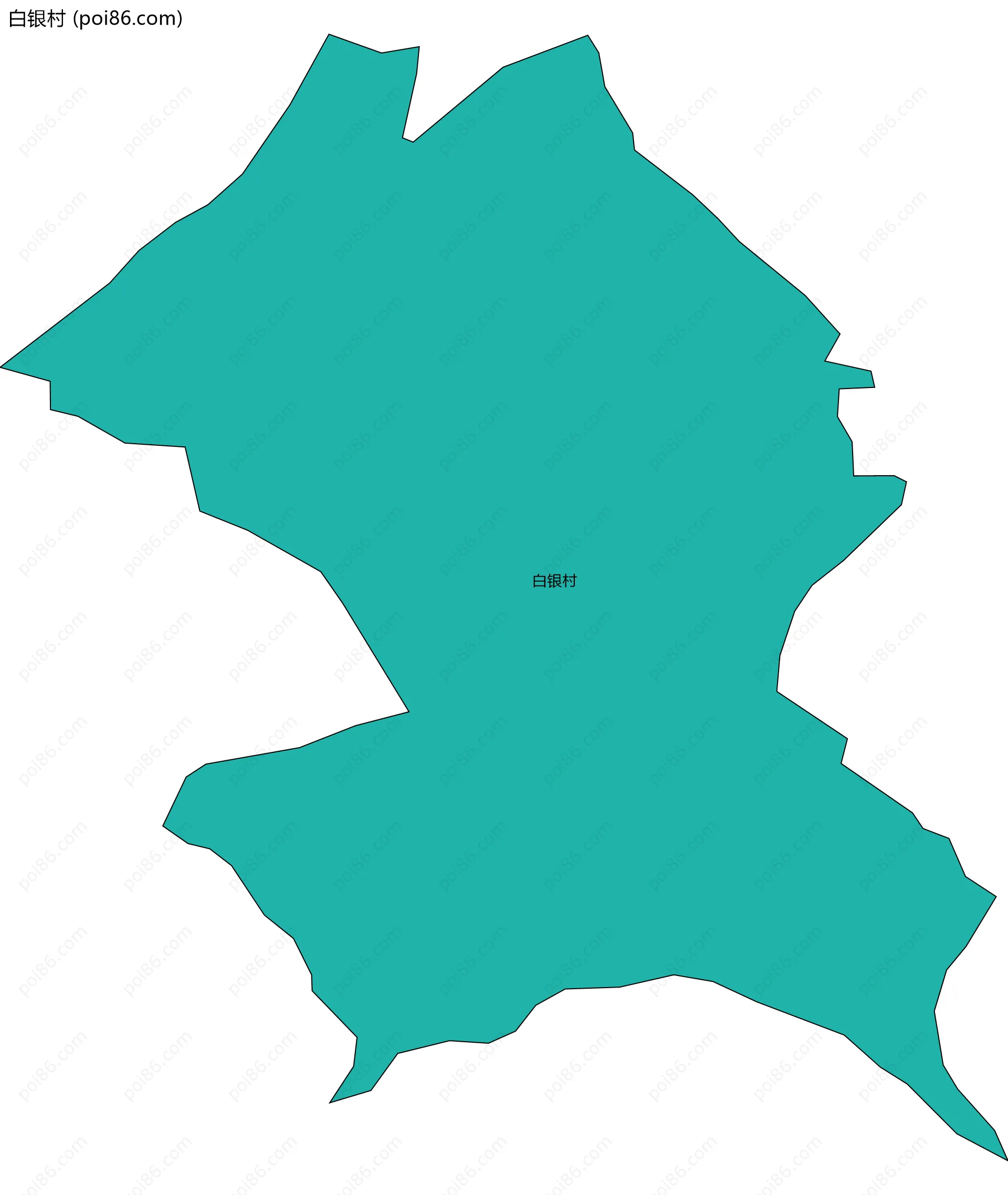 白银村边界地图