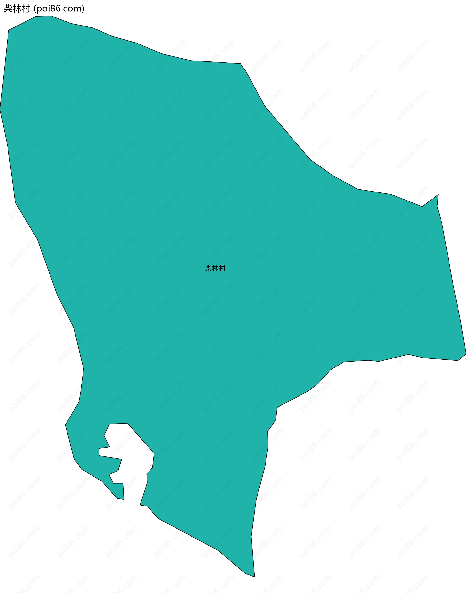 柴林村边界地图