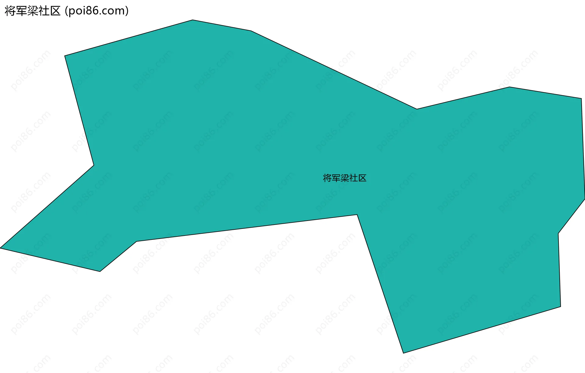 将军梁社区边界地图
