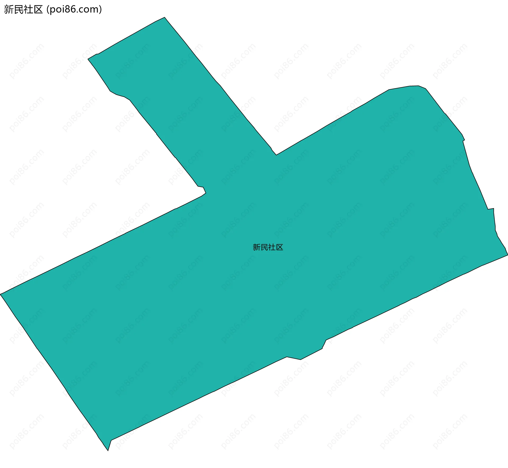新民社区边界地图