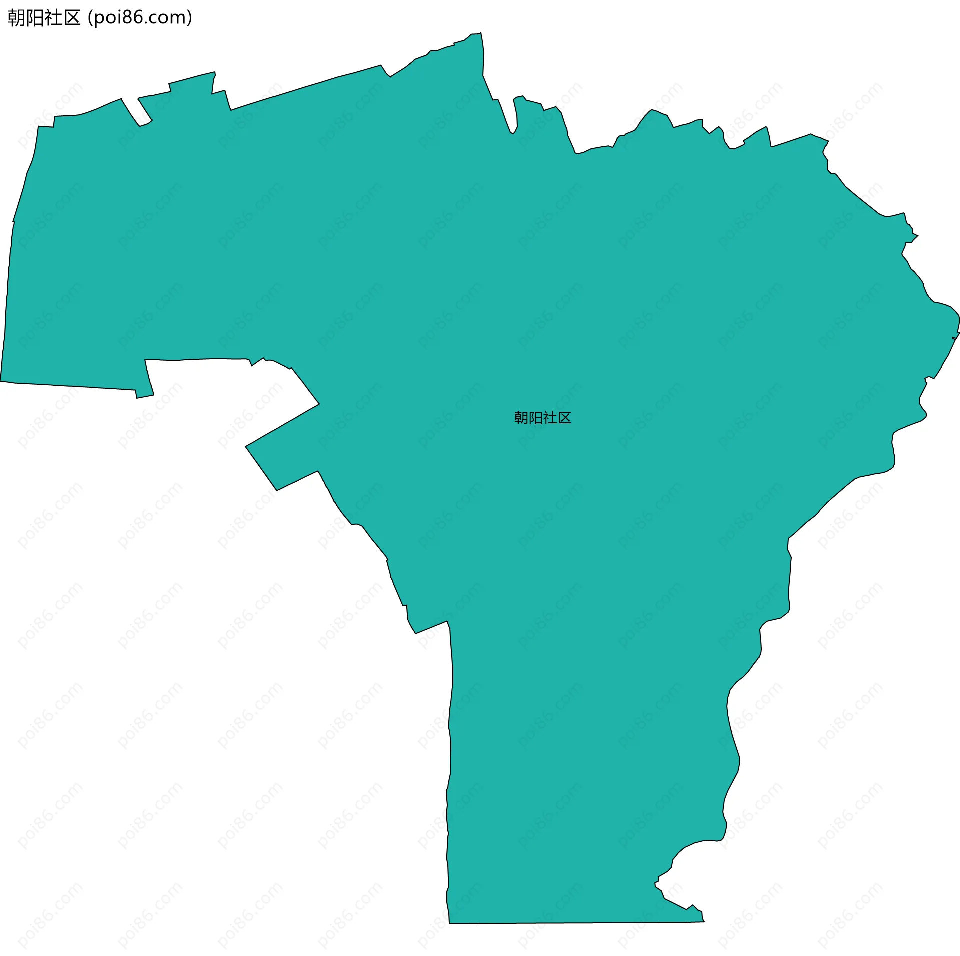 朝阳社区边界地图