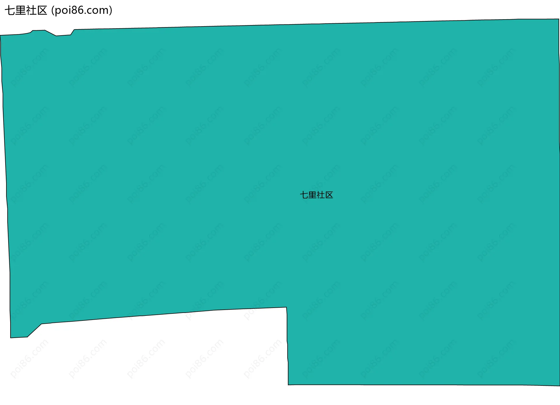 七里社区边界地图
