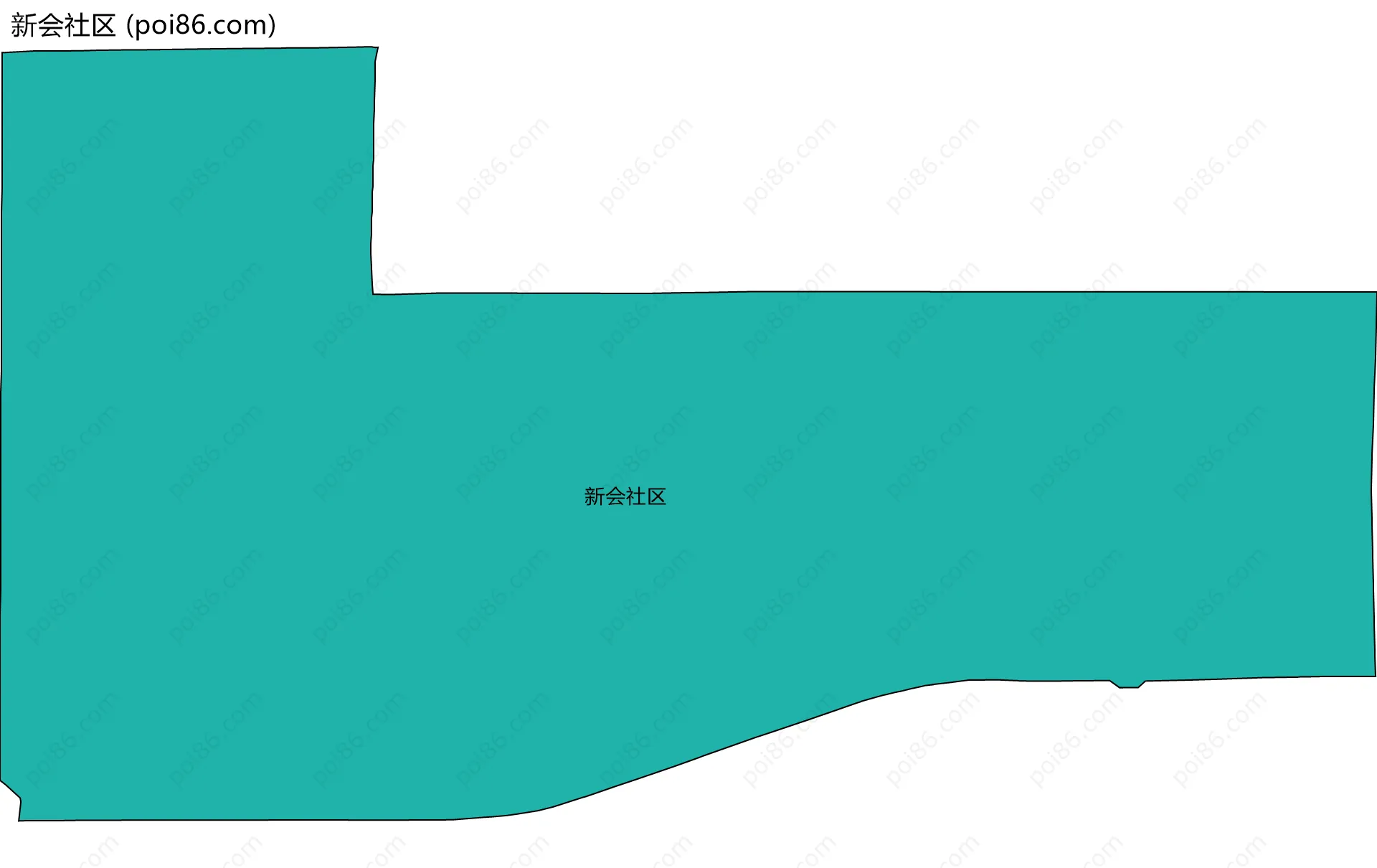 新会社区边界地图