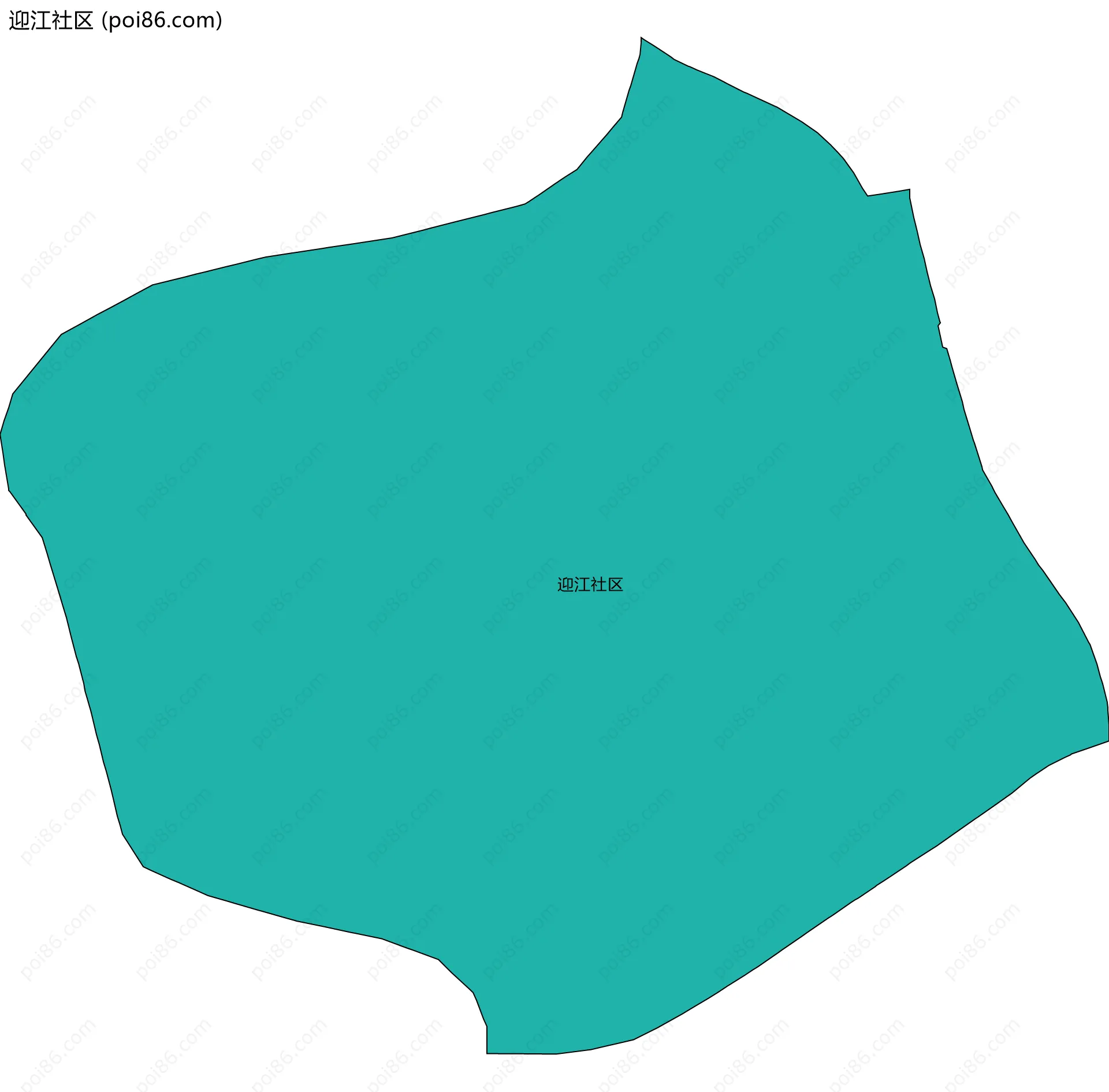 迎江社区边界地图