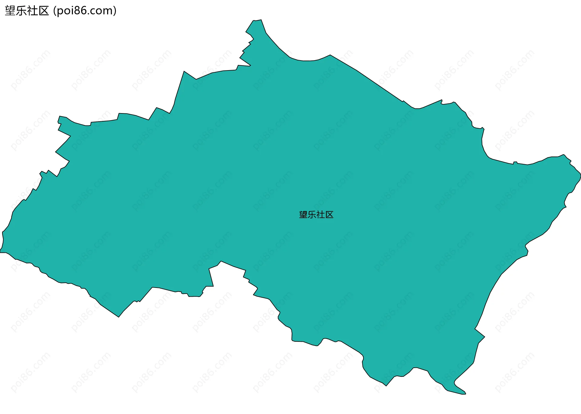 望乐社区边界地图
