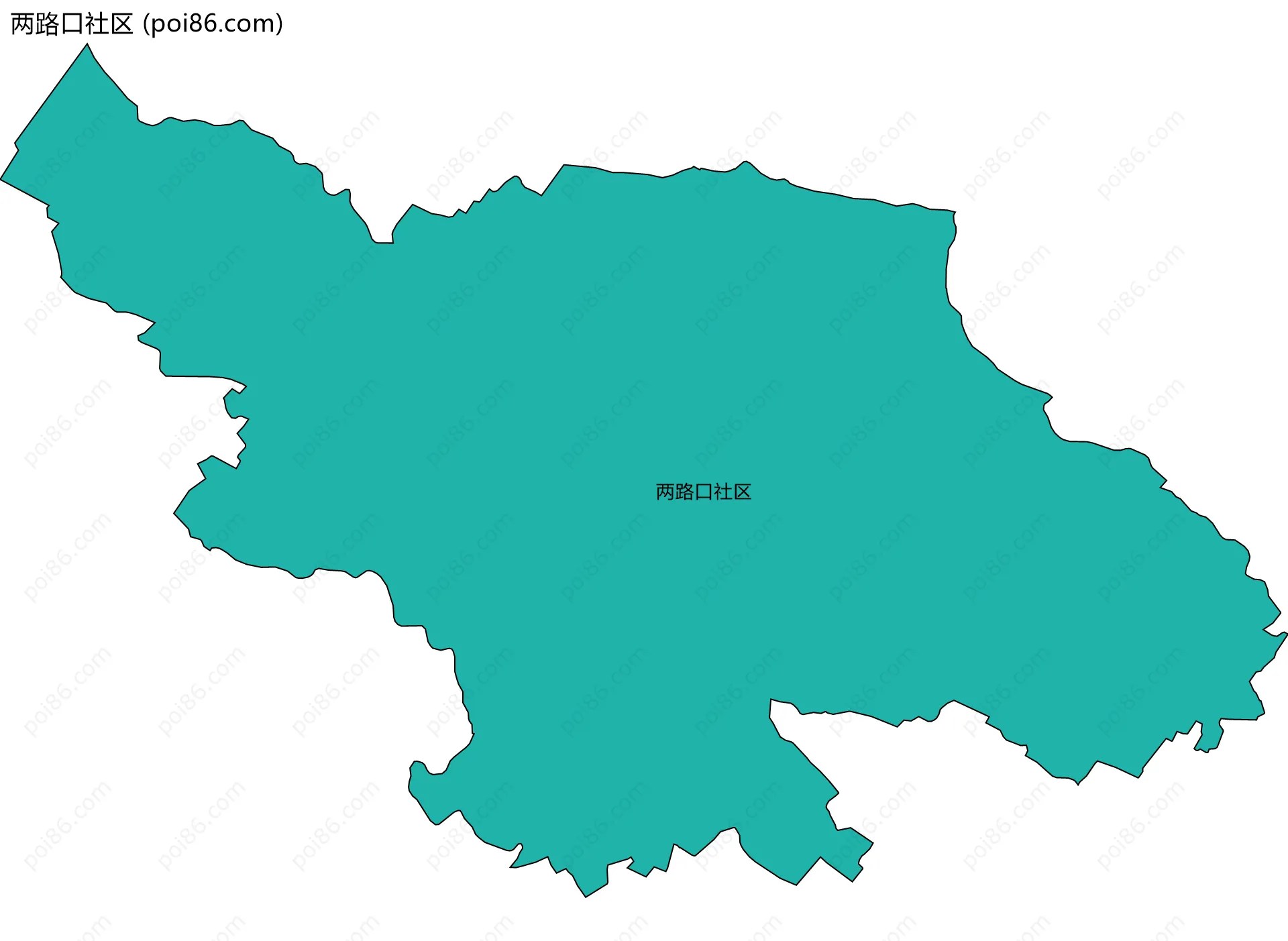 两路口社区边界地图