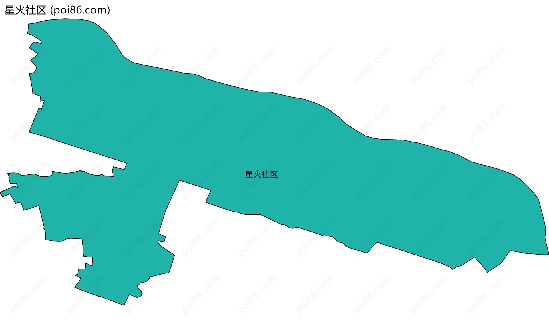 星火社区边界地图