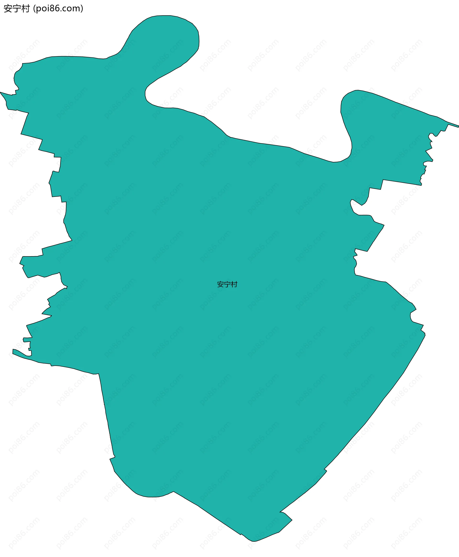 安宁村边界地图