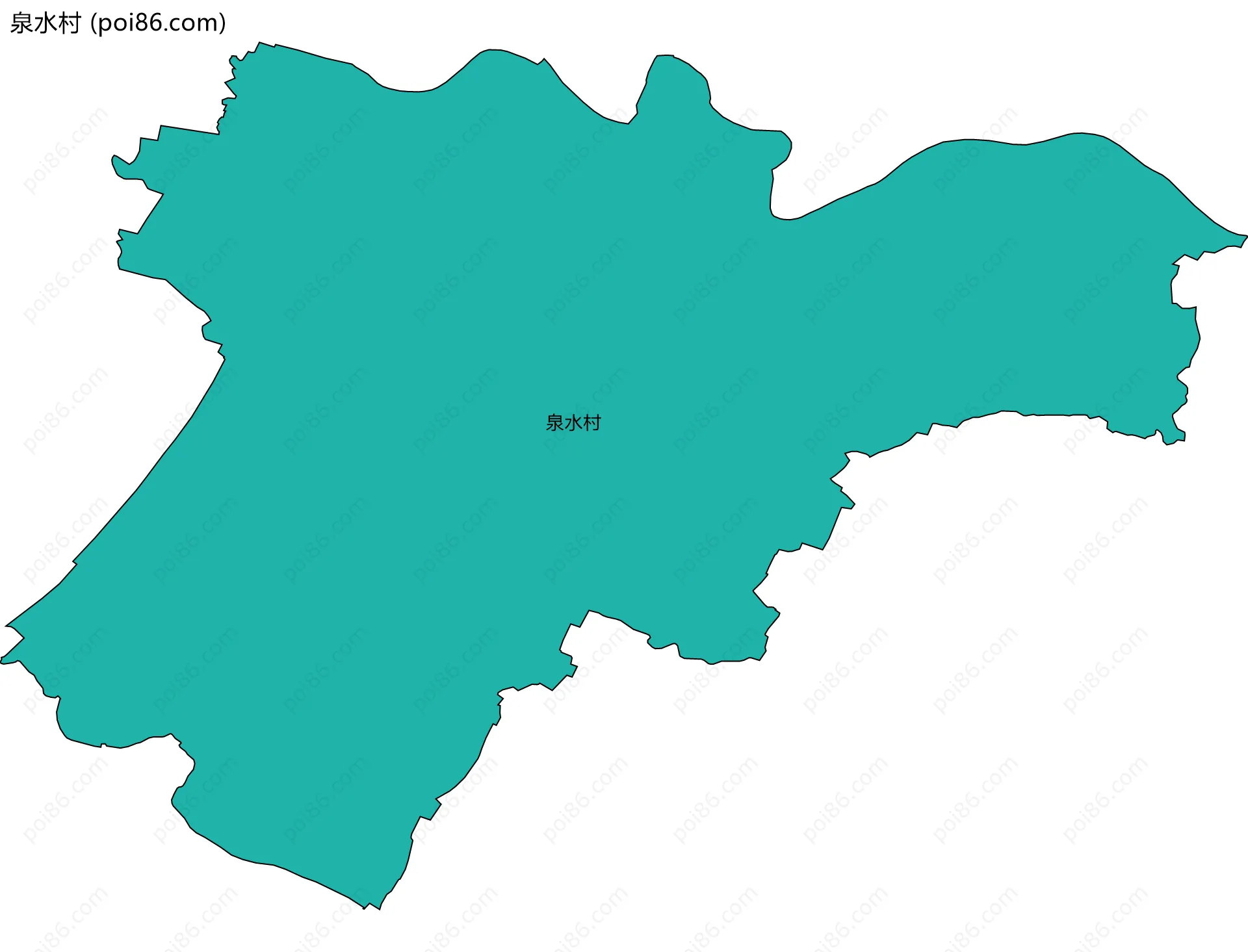 泉水村边界地图