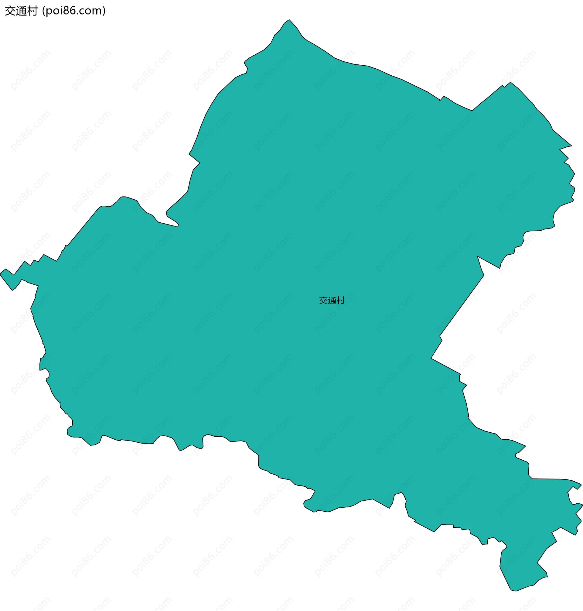 交通村边界地图