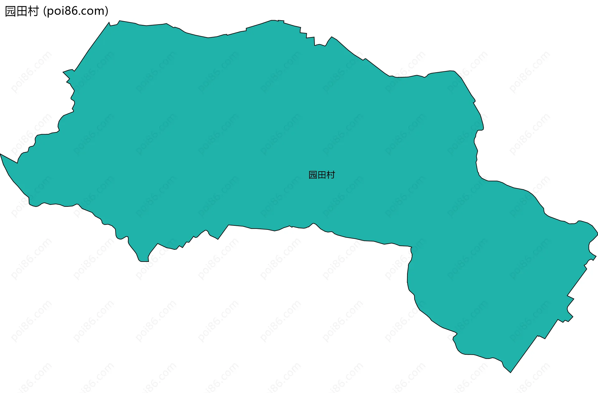 园田村边界地图