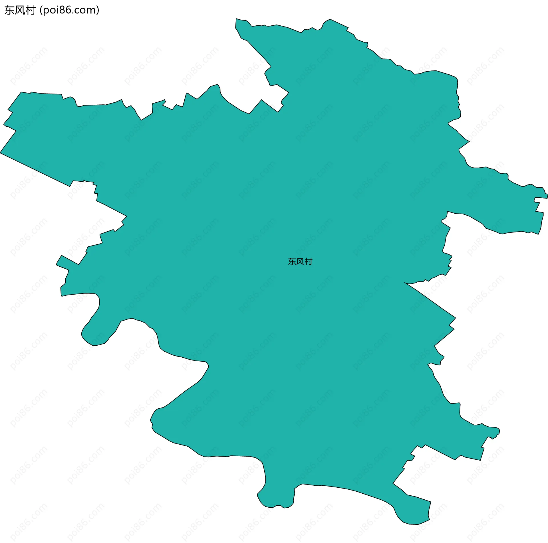东风村边界地图
