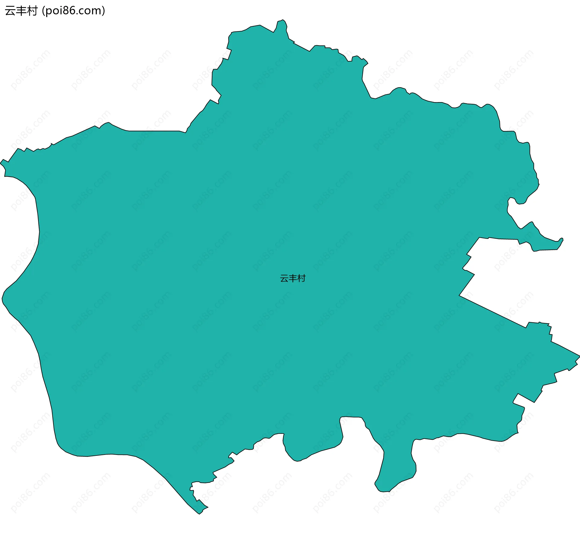 云丰村边界地图